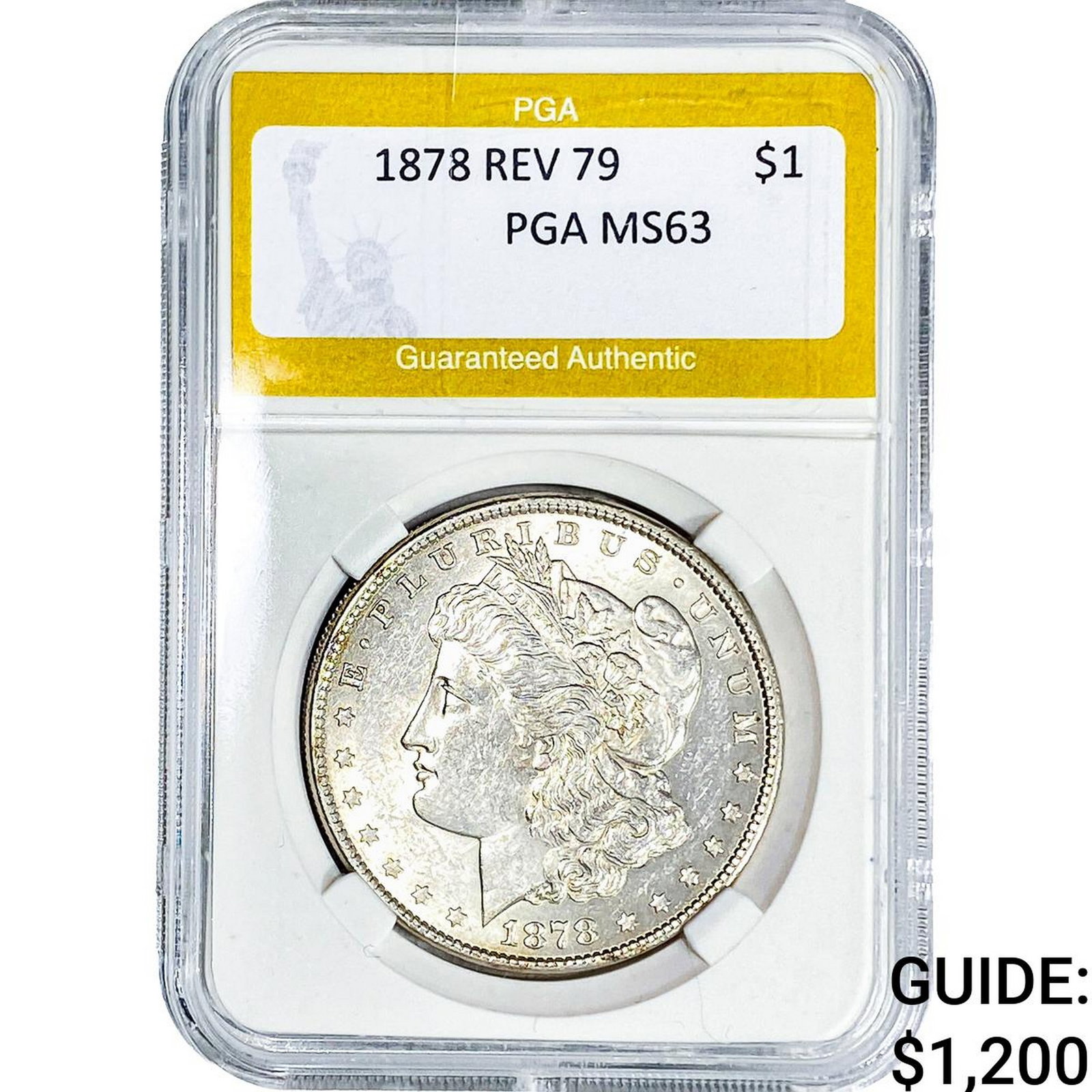 1878 Rev 79 Morgan Silver Dollar PGA MS63 (1 of 2)