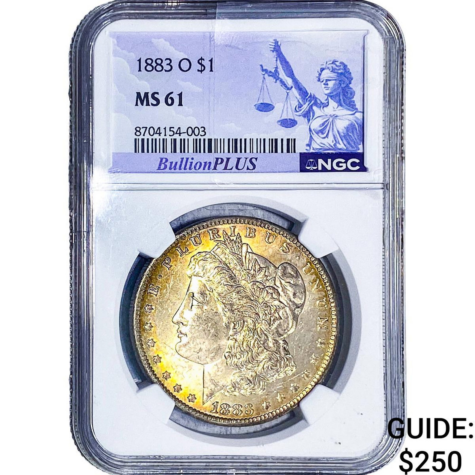 1883-O Morgan Silver Dollar NGC MS61: 1883-O Morgan Silver Dollar NGC MS61
