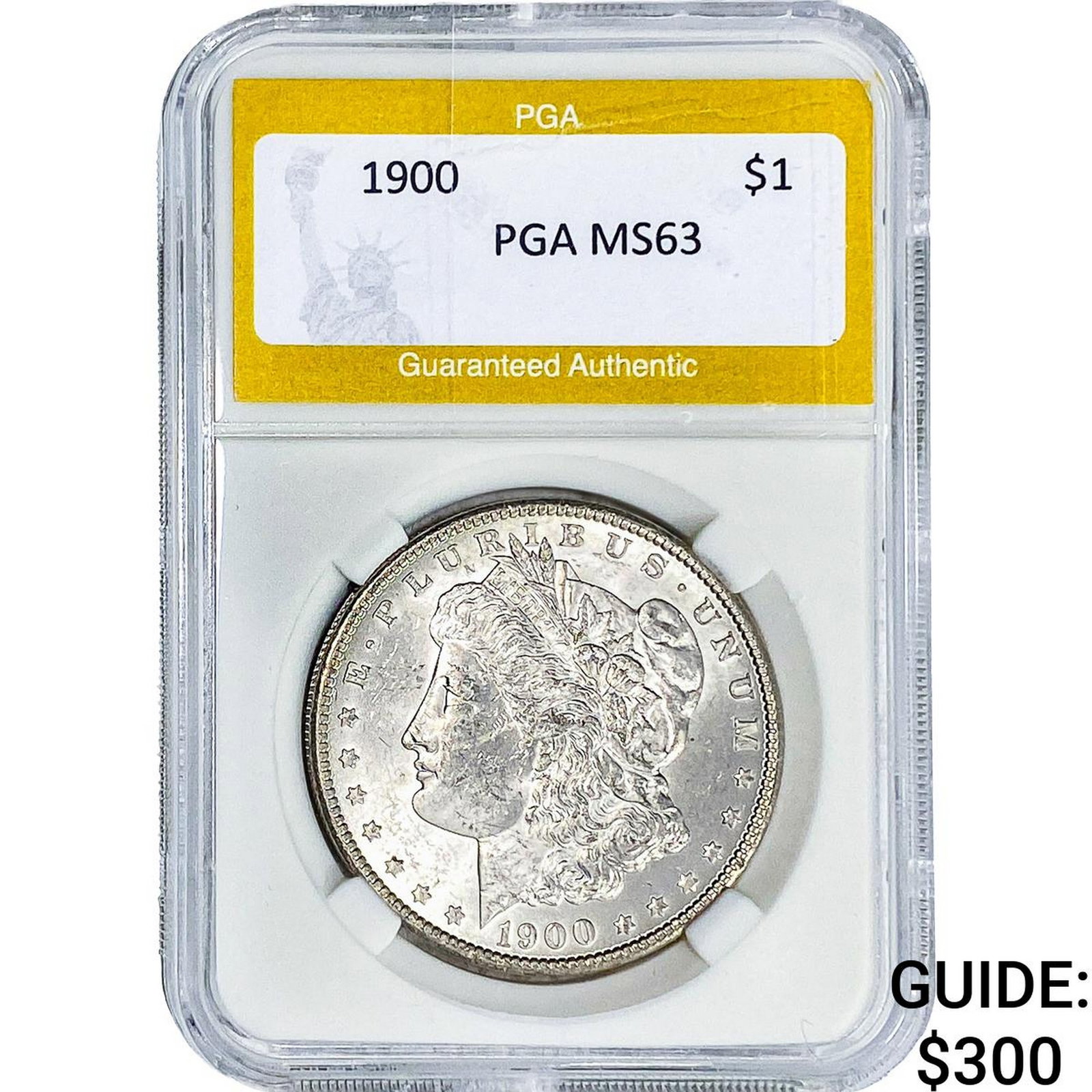 1900 Morgan Silver Dollar PGA MS63: 1900 Morgan Silver Dollar PGA MS63