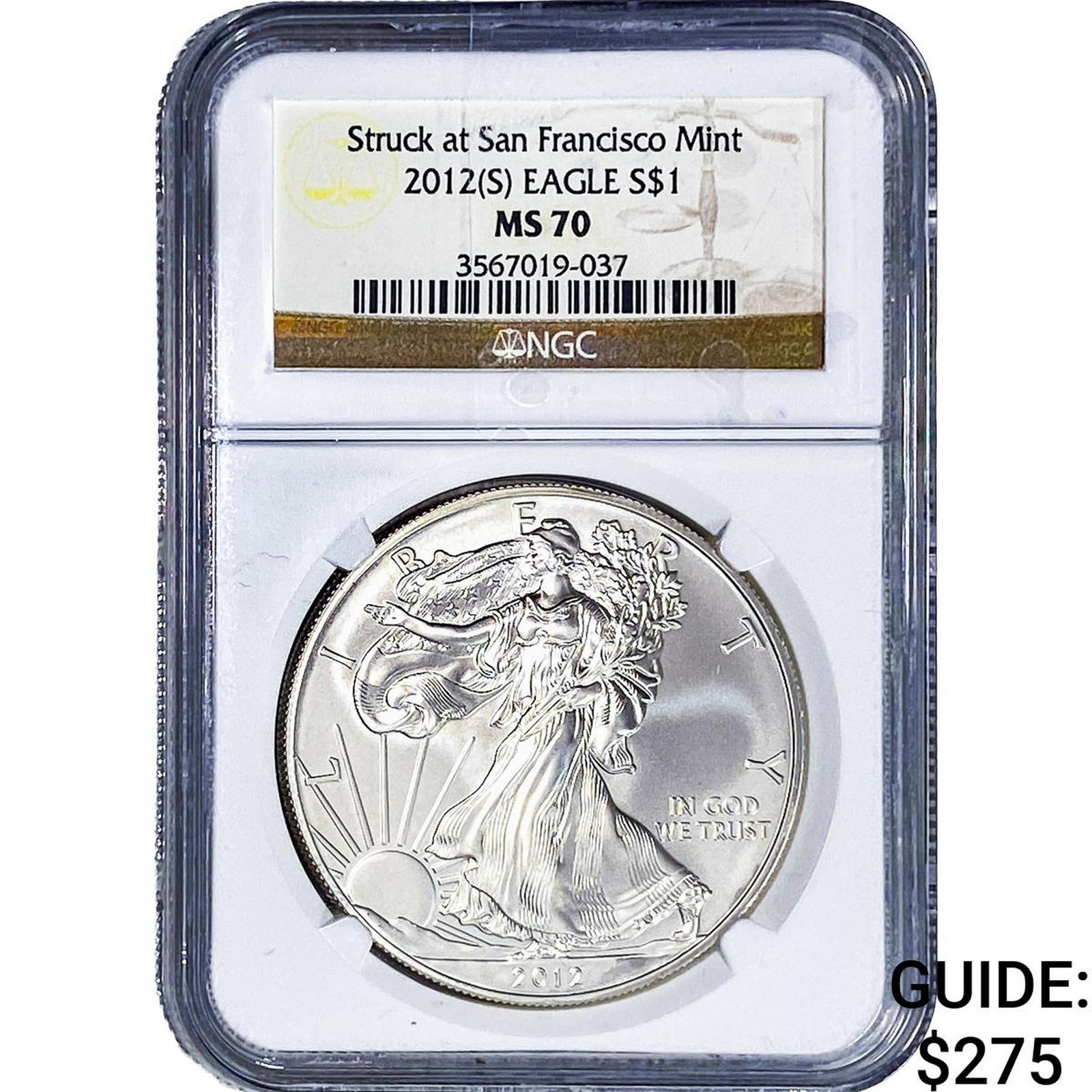 2021[S] Silver Eagle NGC MS70: 2021[S] Silver Eagle NGC MS70