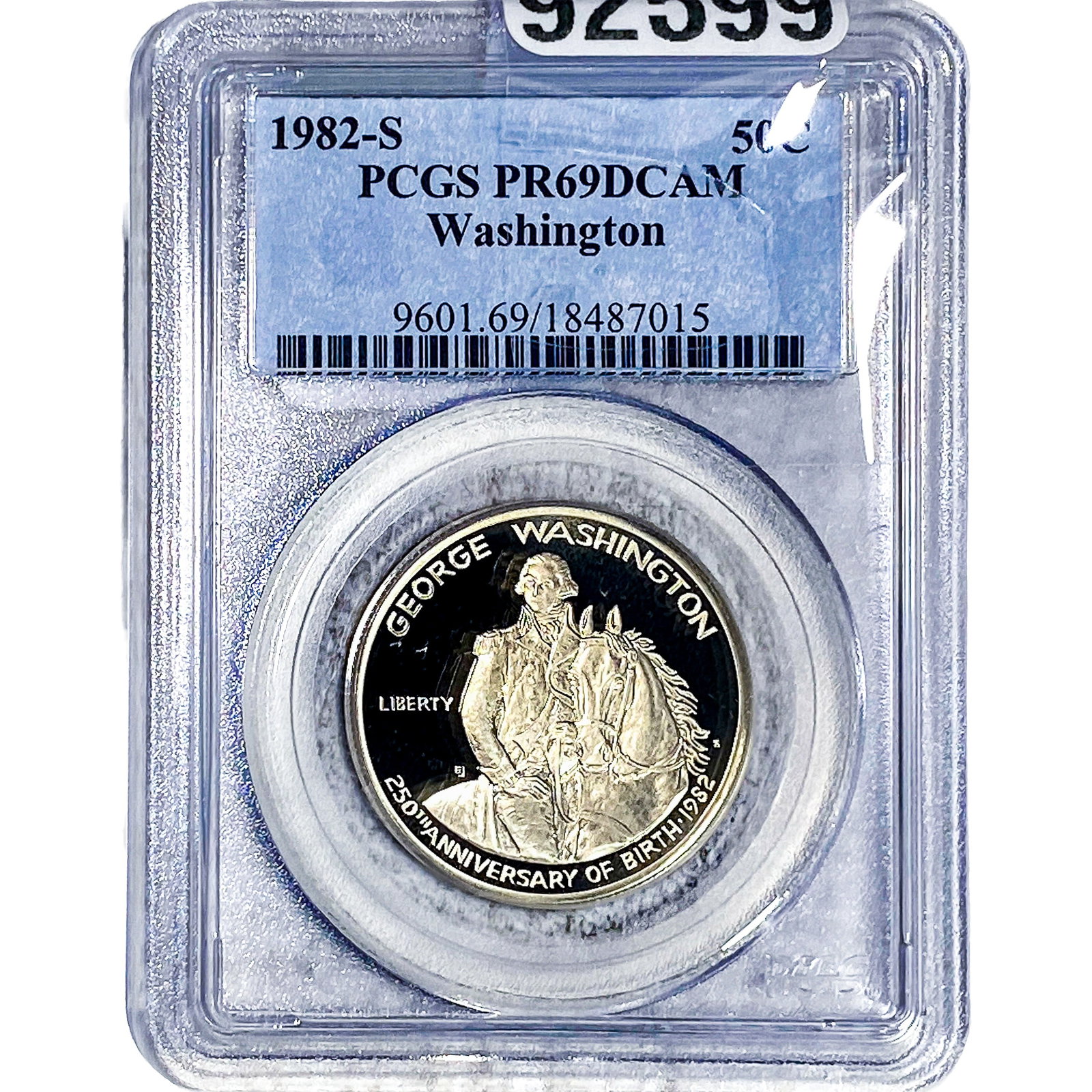 1982-S Geroge Washington 250th Birthday Silver 50C PCGS PR69 DCAM: 1982-S Geroge Washington 250th Birthday Silver 50C PCGS PR69 DCAM