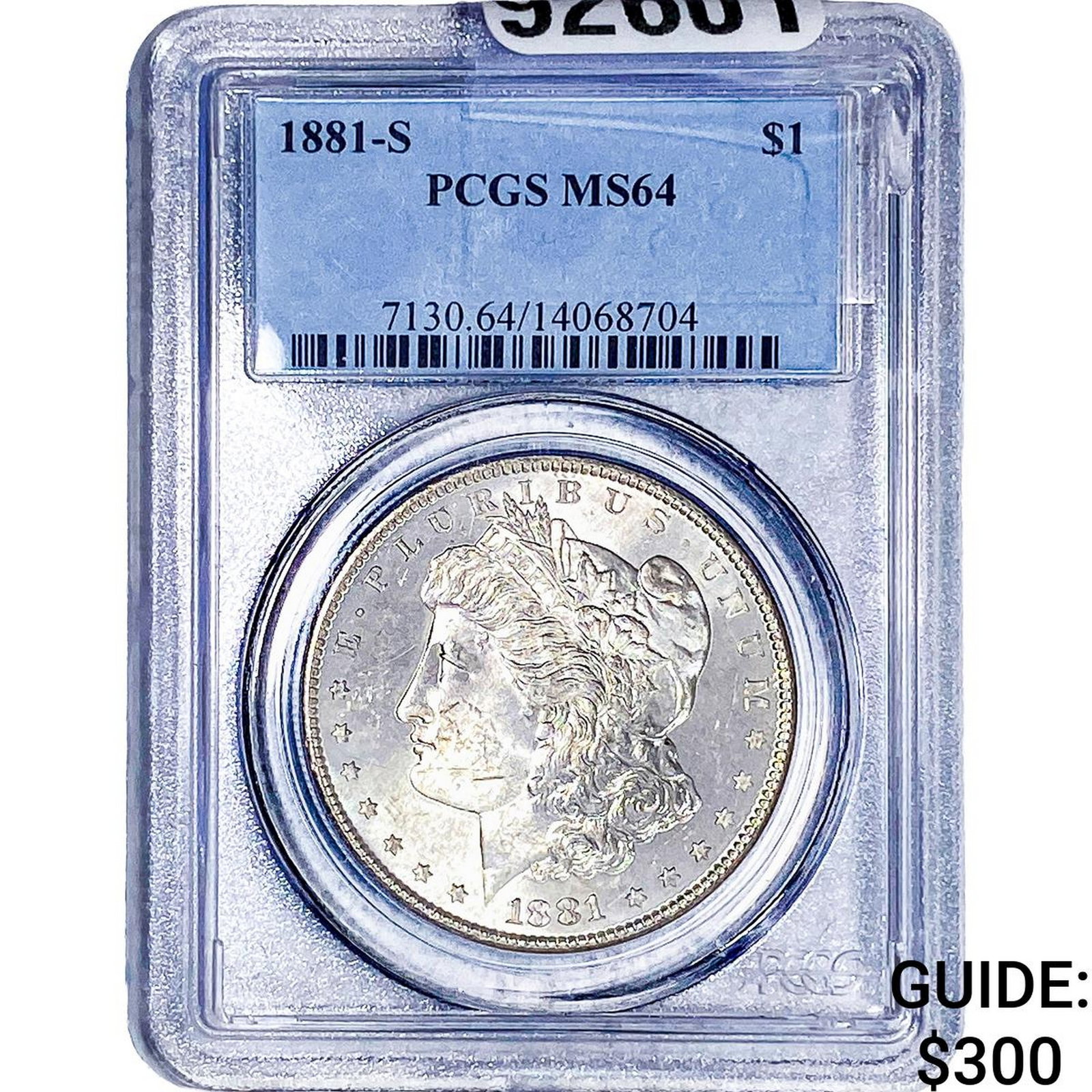 1881-S Morgan Silver Dollar PCGS MS64: 1881-S Morgan Silver Dollar PCGS MS64