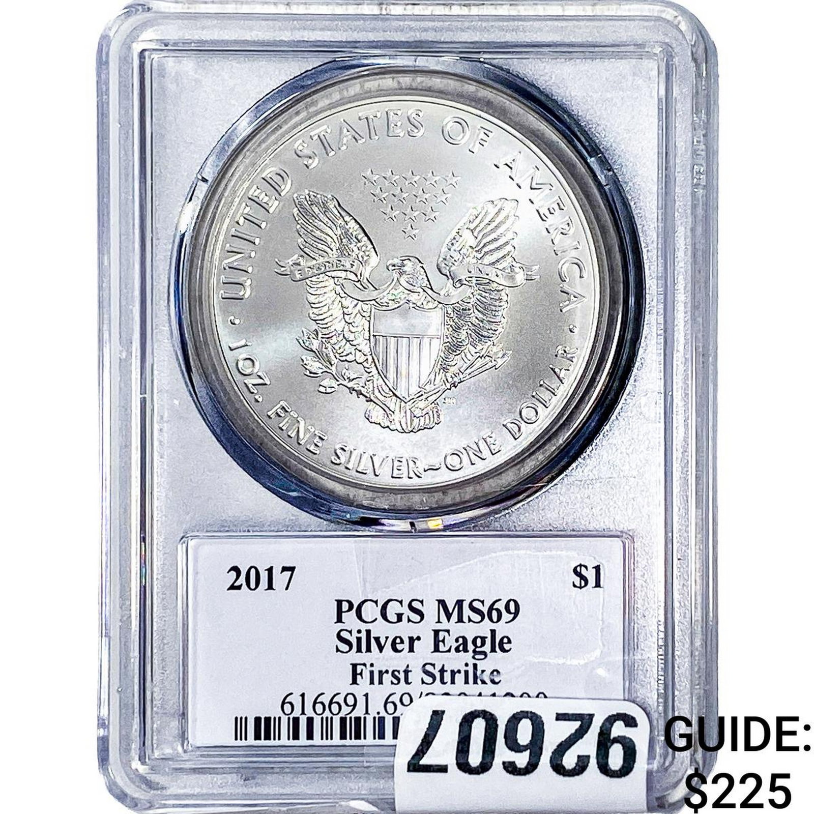 2017 Silver Eagle PCGS MS69 Trump: 2017 Silver Eagle PCGS MS69 Trump