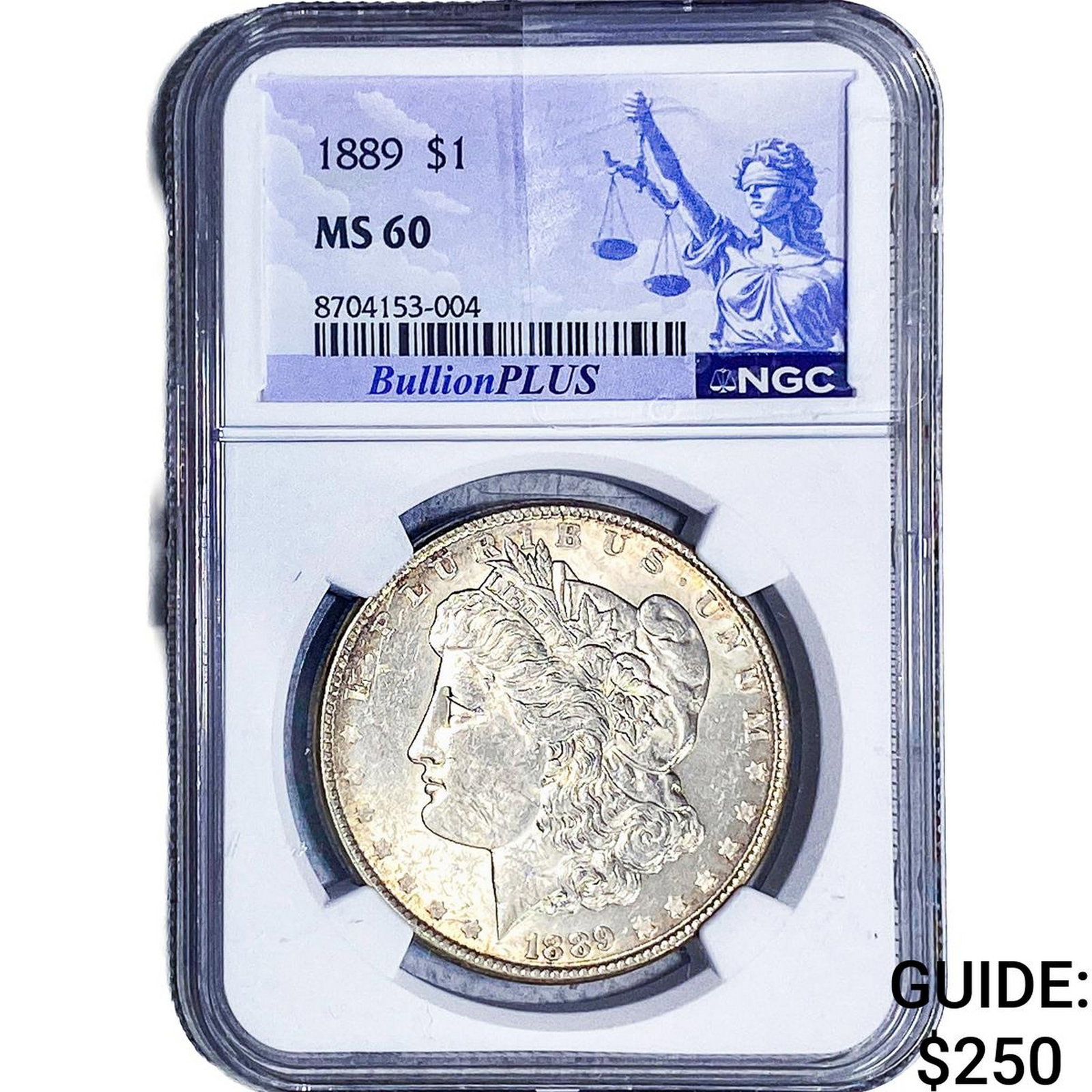1889 Morgan Silver Dollar NGC MS60: 1889 Morgan Silver Dollar NGC MS60