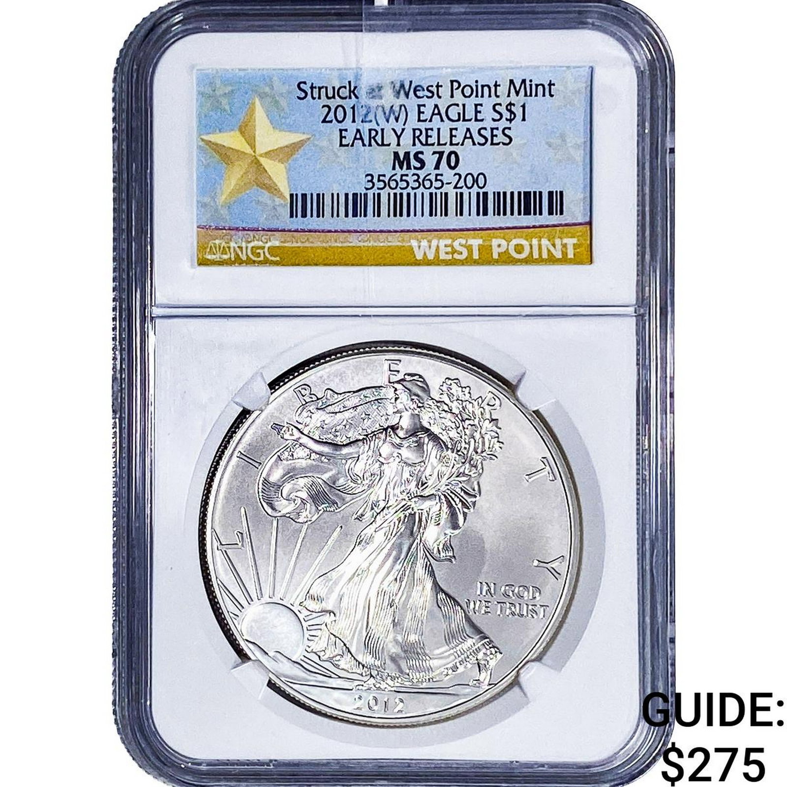 2012[W] Silver Eagle NGC MS70: 2012[W] Silver Eagle NGC MS70