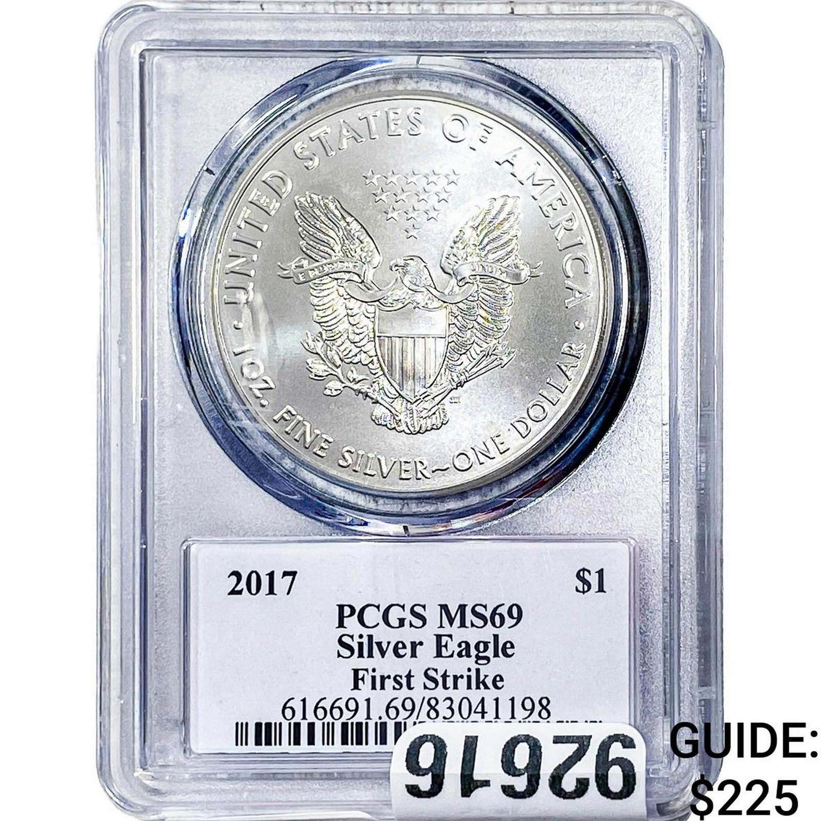 2017 Silver Eagle PCGS MS69 Trump: 2017 Silver Eagle PCGS MS69 Trump