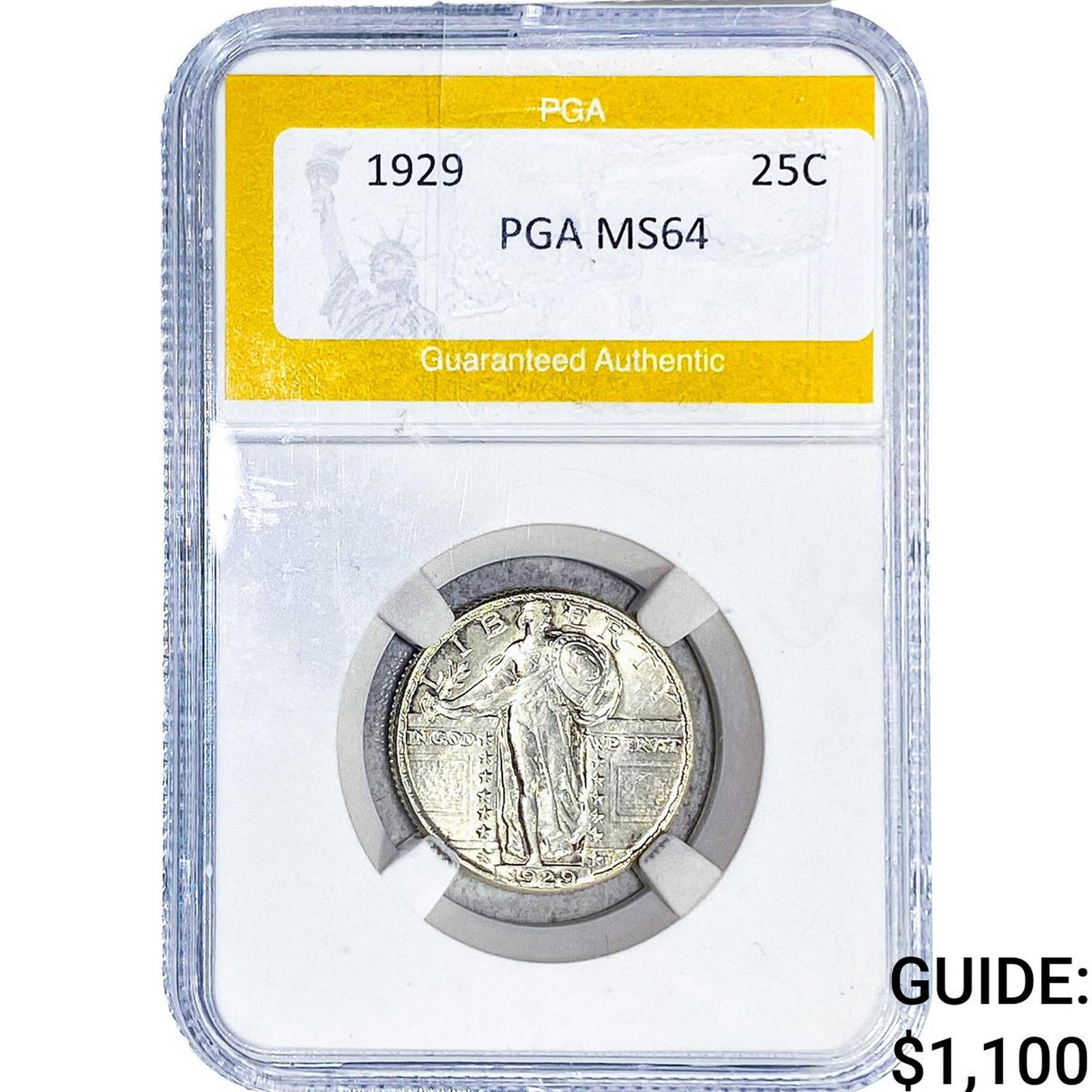 1929 Standing Liberty Quarter PGA MS64: 1929 Standing Liberty Quarter PGA MS64