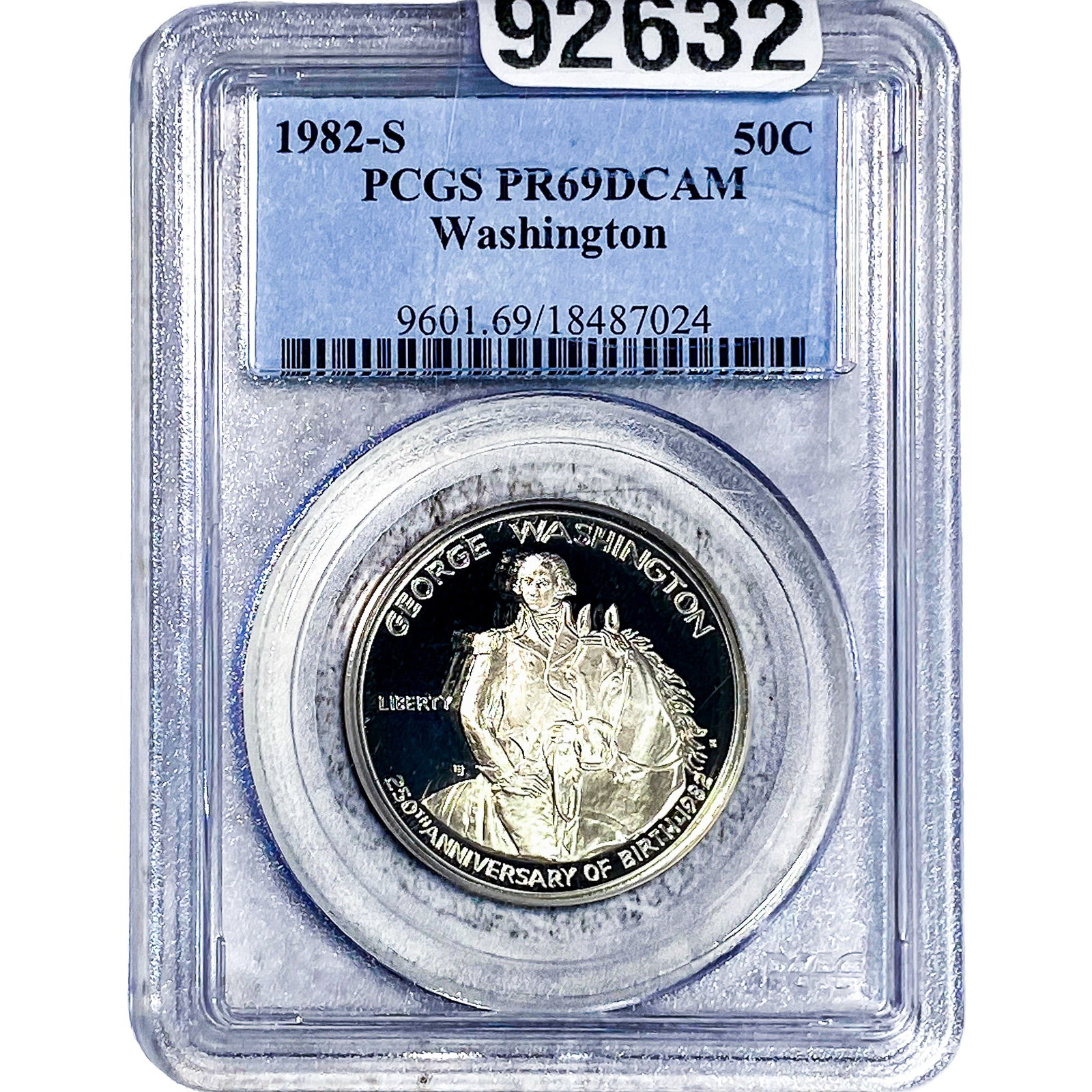 1982-S Geroge Washington 250th Birthday Silver 50C PCGS PR69 DCAM: 1982-S Geroge Washington 250th Birthday Silver 50C PCGS PR69 DCAM
