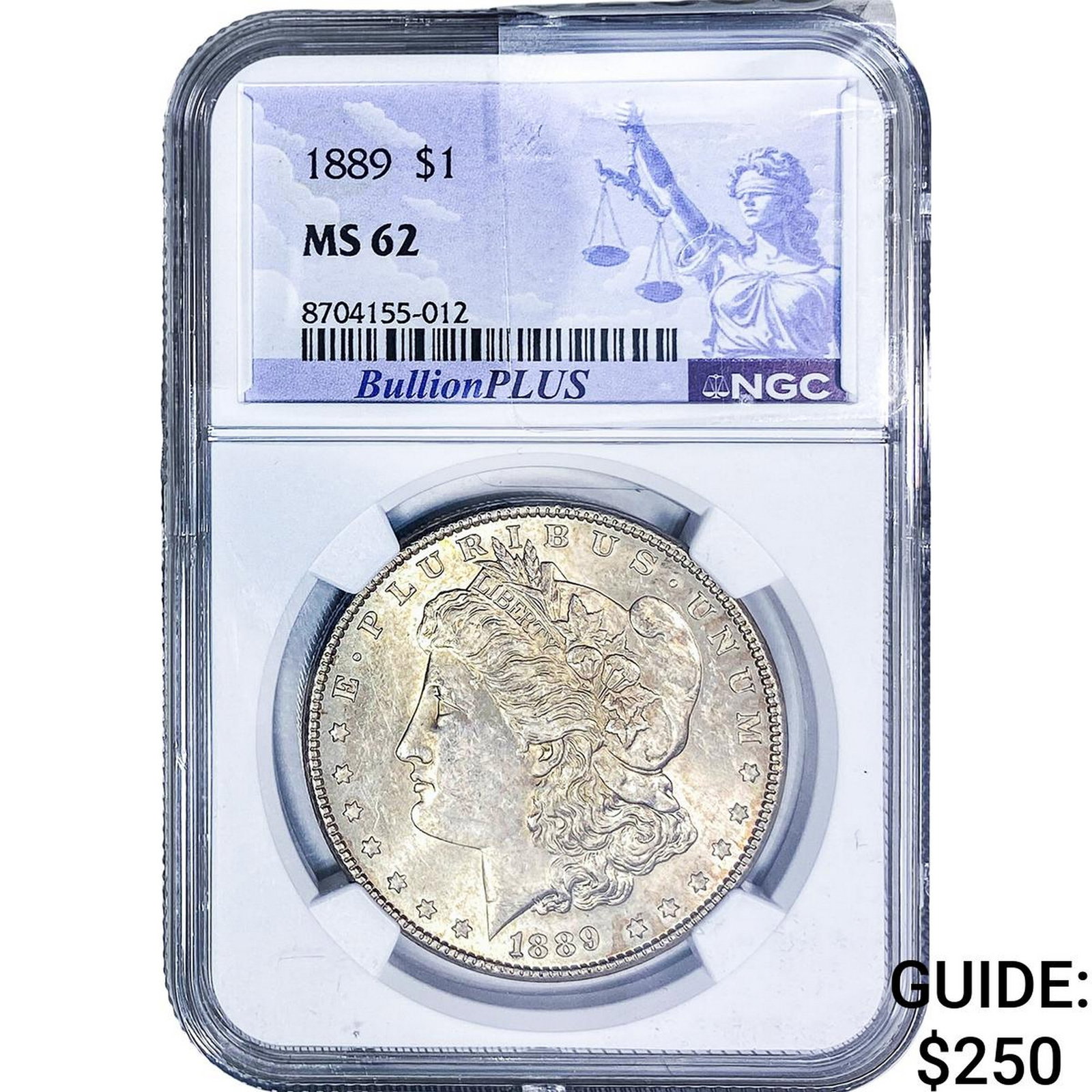 1889 Morgan Silver Dollar NGC MS62: 1889 Morgan Silver Dollar NGC MS62