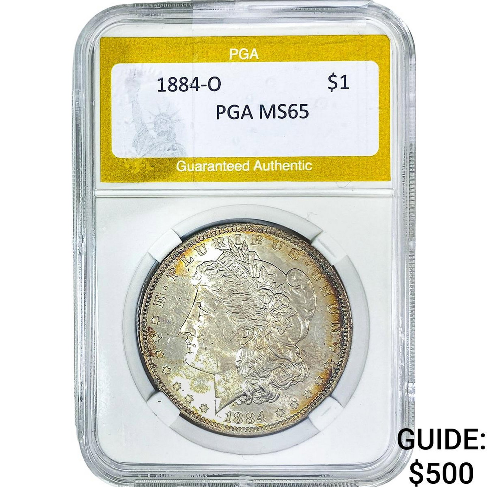 1884-O Morgan Silver Dollar PGA MS65: 1884-O Morgan Silver Dollar PGA MS65
