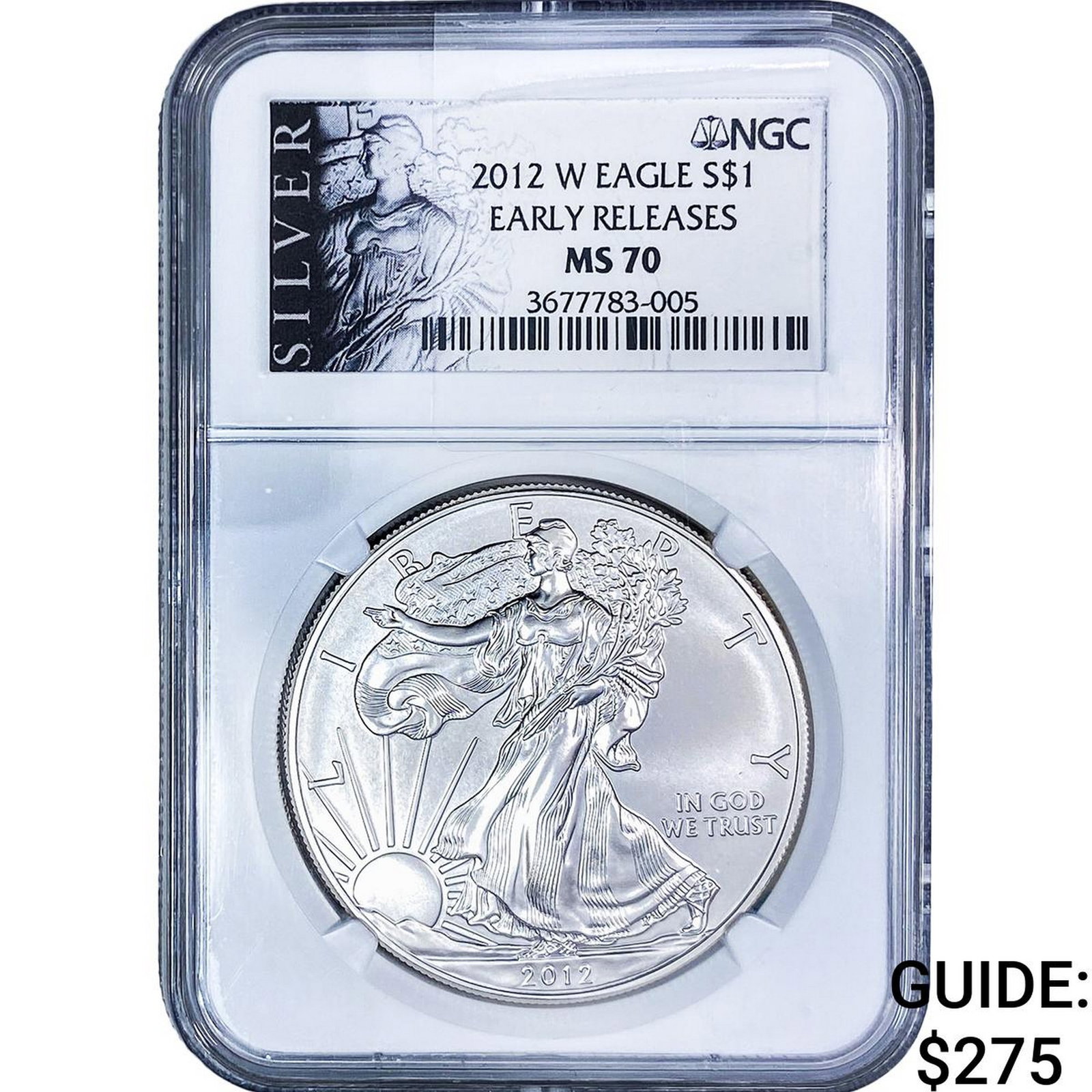 2012-W Silver Eagle NGC MS70: 2012-W Silver Eagle NGC MS70
