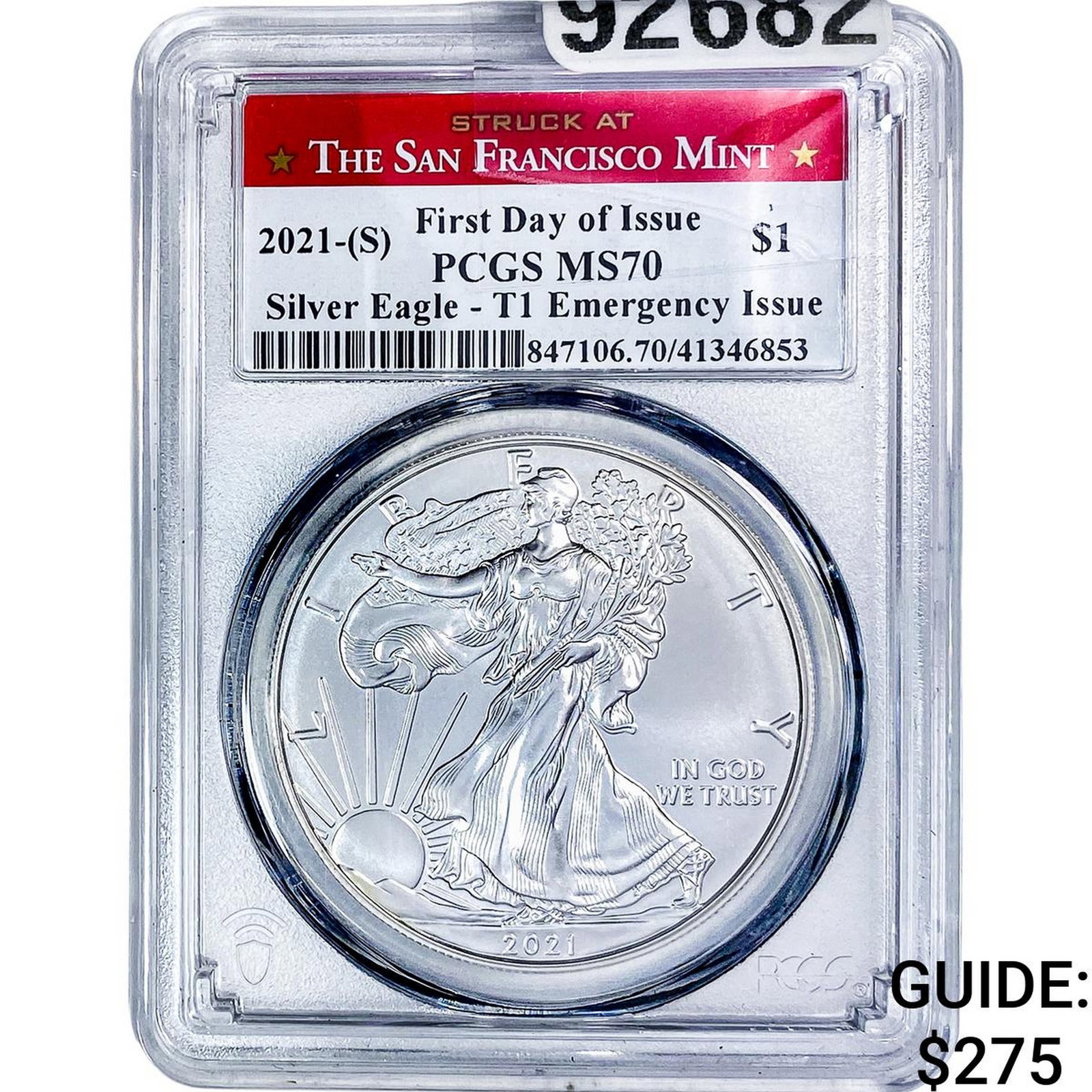 2021-S Silver Eagle PCGS MS70 TY 1 Emergancy Issue (1 of 2)