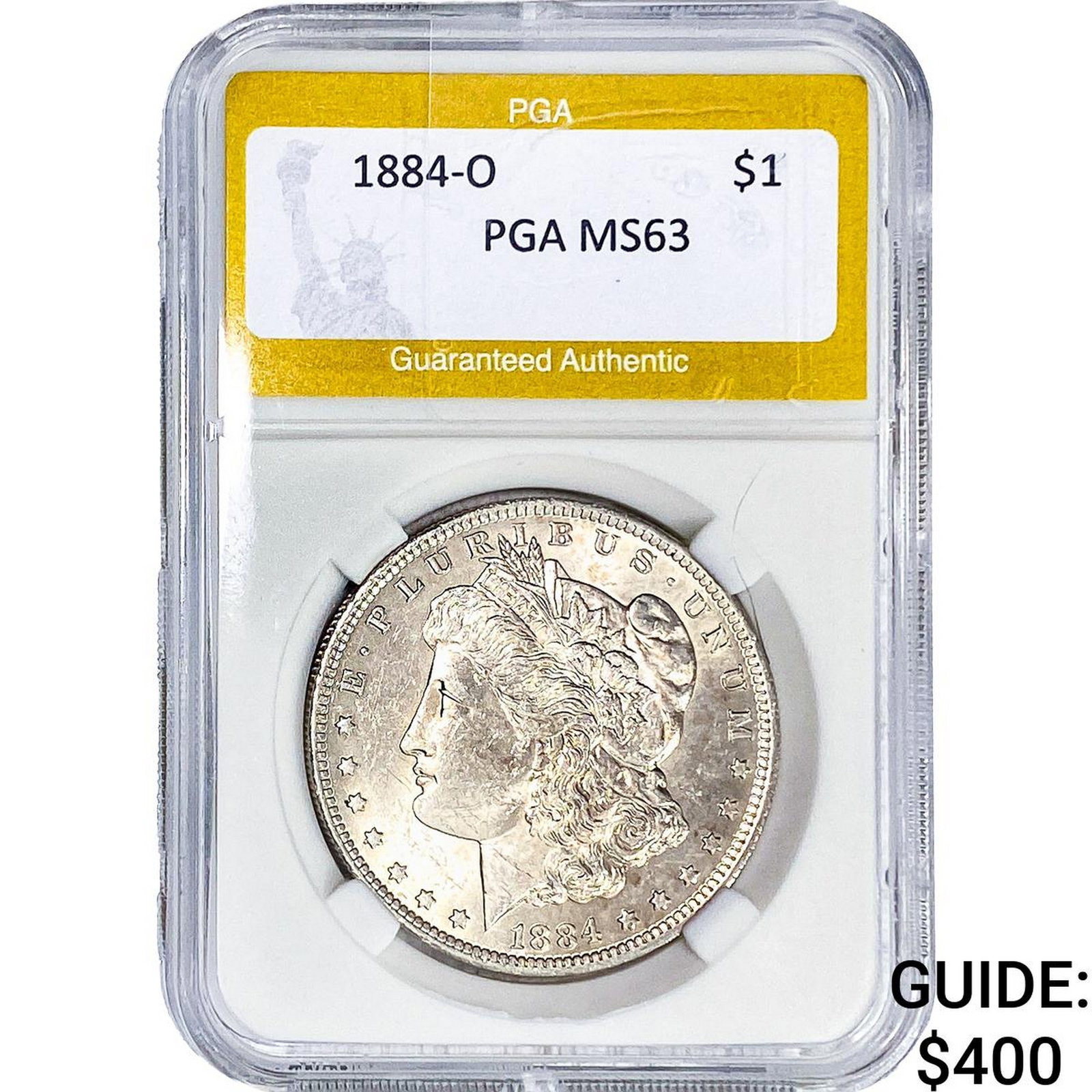 1884-O Morgan Silver Dollar PGA MS63: 1884-O Morgan Silver Dollar PGA MS63