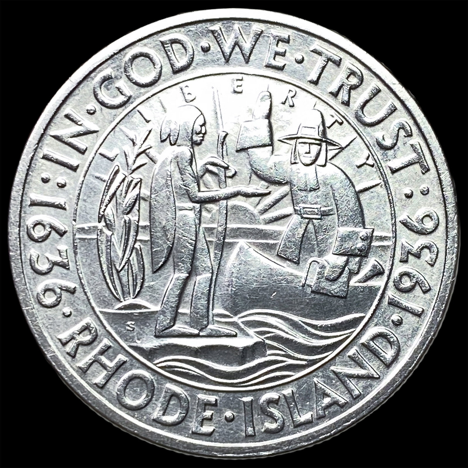 1936-S Silver Rhode Island Half Dollar UNCIRCULATED (1 of 2)