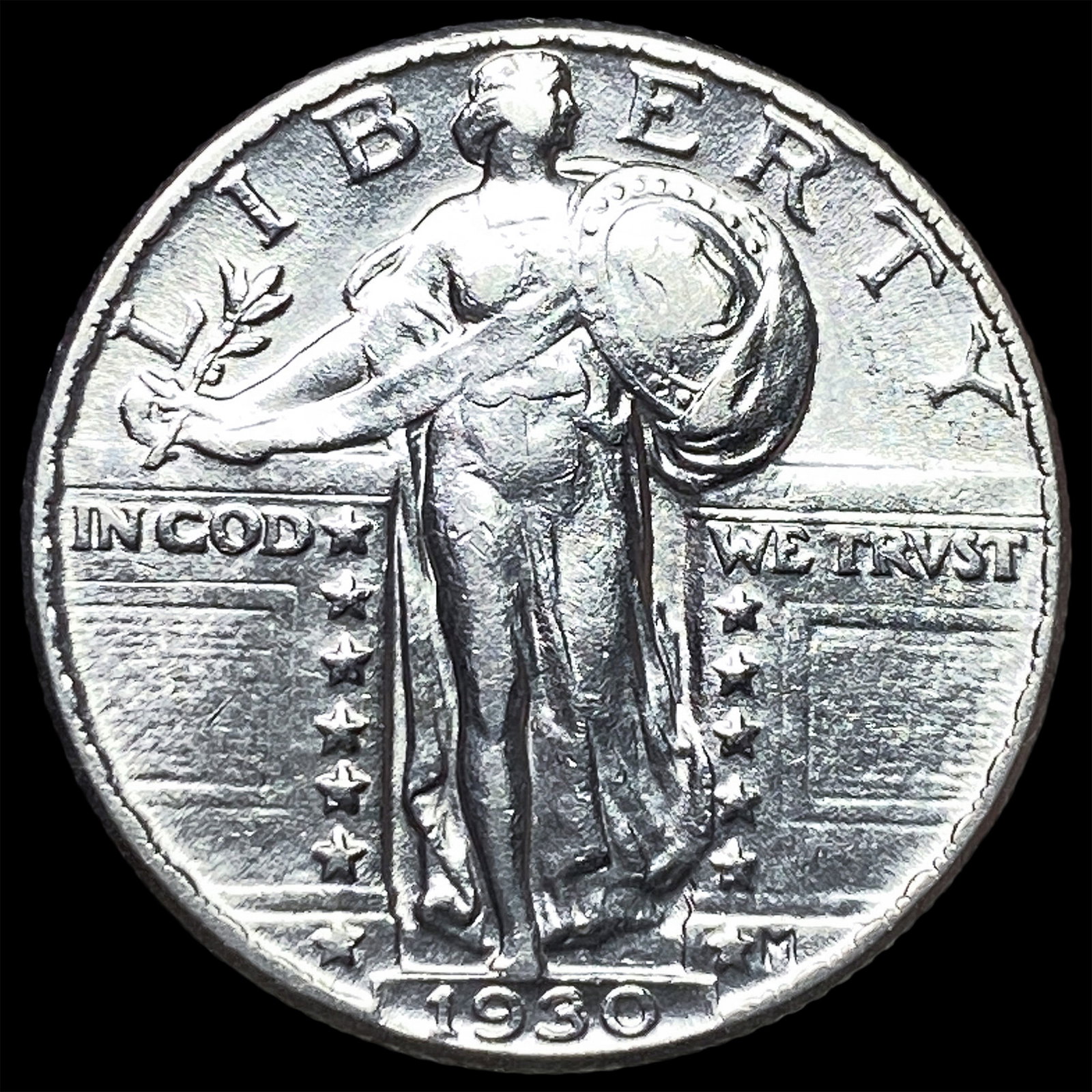 1930 Standing Liberty Quarter CLOSELY UNCIRCULATED: 1930 Standing Liberty Quarter CLOSELY UNCIRCULATED