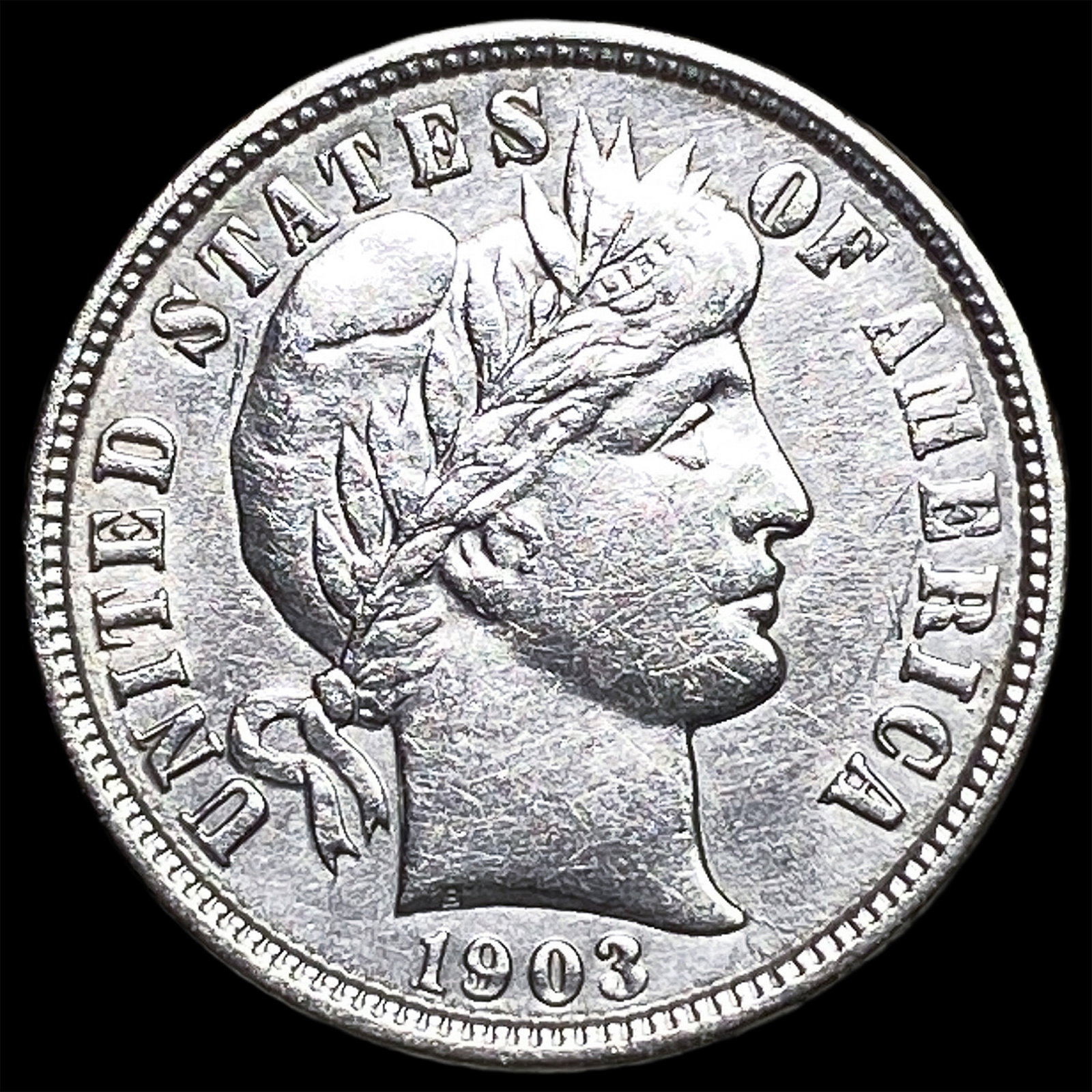 1903-O Silver Barber Dime CLOSELY UNCIRCULATED: 1903-O Silver Barber Dime CLOSELY UNCIRCULATED