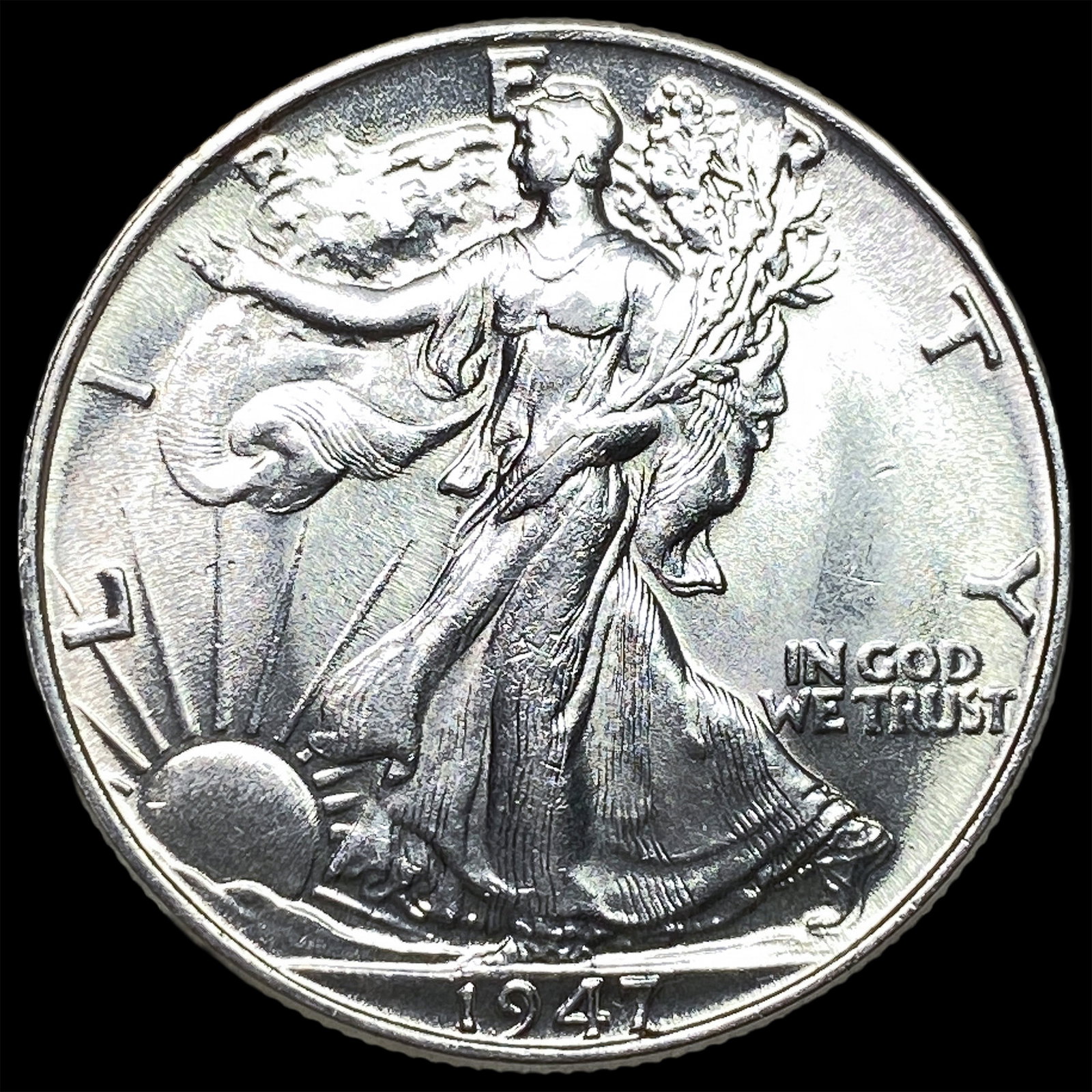 1947 Silver Walking Liberty Half Dollar CHOICE BU: 1947 Silver Walking Liberty Half Dollar CHOICE BU