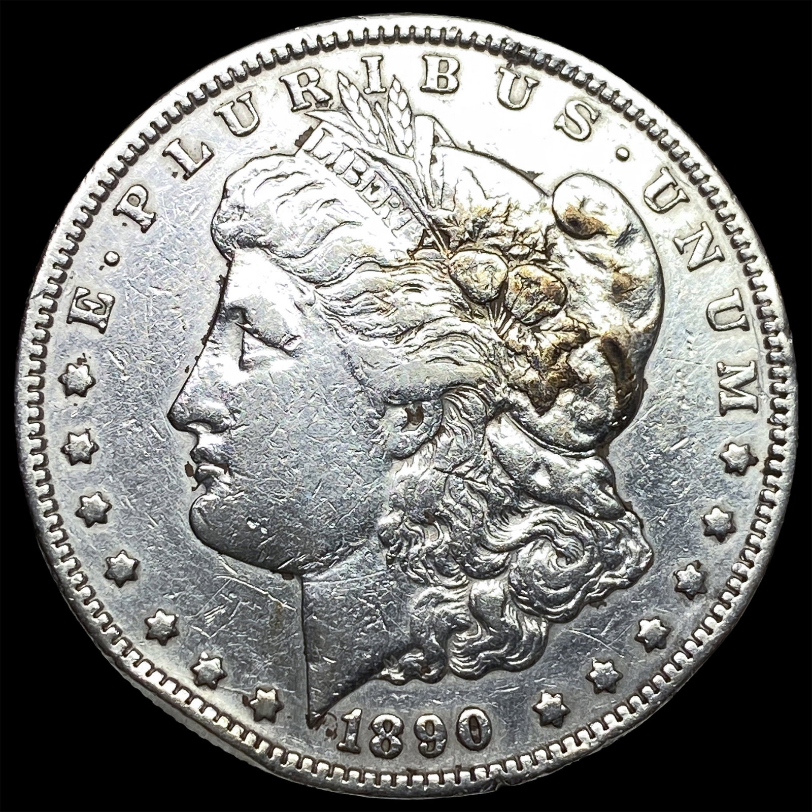 1890-CC Silver Morgan Dollar NEARLY UNCIRCULATED: 1890-CC Silver Morgan Dollar NEARLY UNCIRCULATED