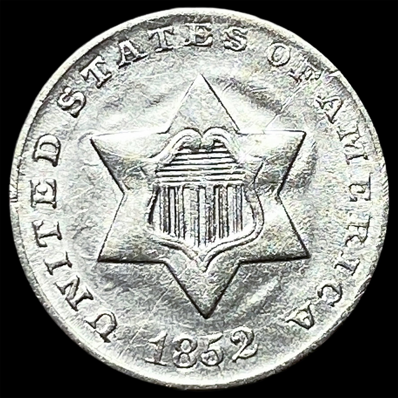 1852 Silver Three-Cent Piece UNCIRCULATED (1 of 2)
