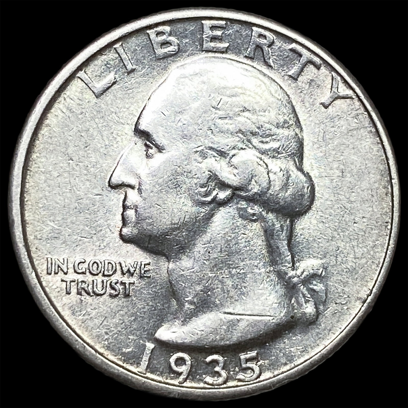 1935 Washington Silver Quarter CLOSELY UNCIRCULATED: 1935 Washington Silver Quarter CLOSELY UNCIRCULATED