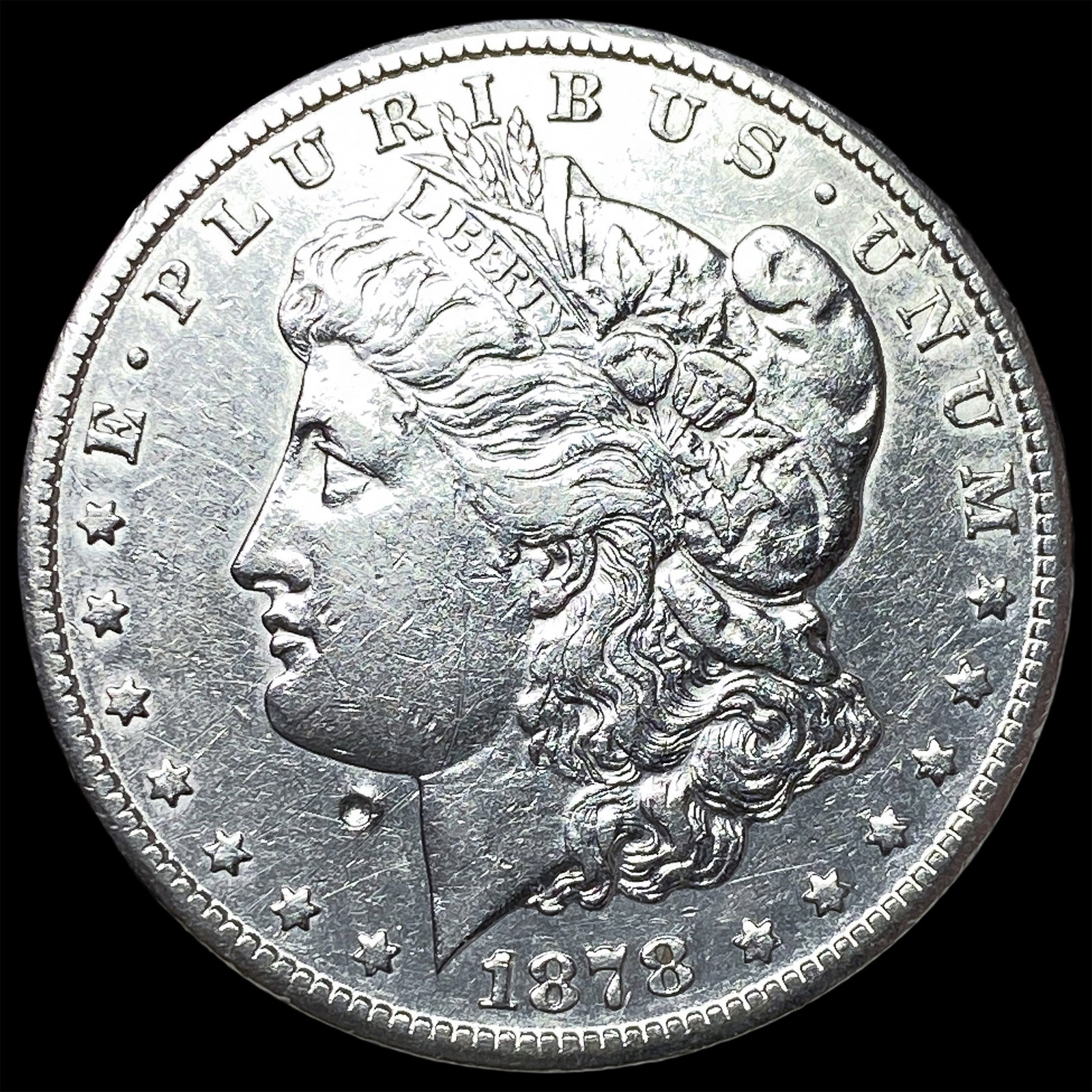 1878-CC Silver Morgan Dollar CLOSELY UNCIRCULATED: 1878-CC Silver Morgan Dollar CLOSELY UNCIRCULATED