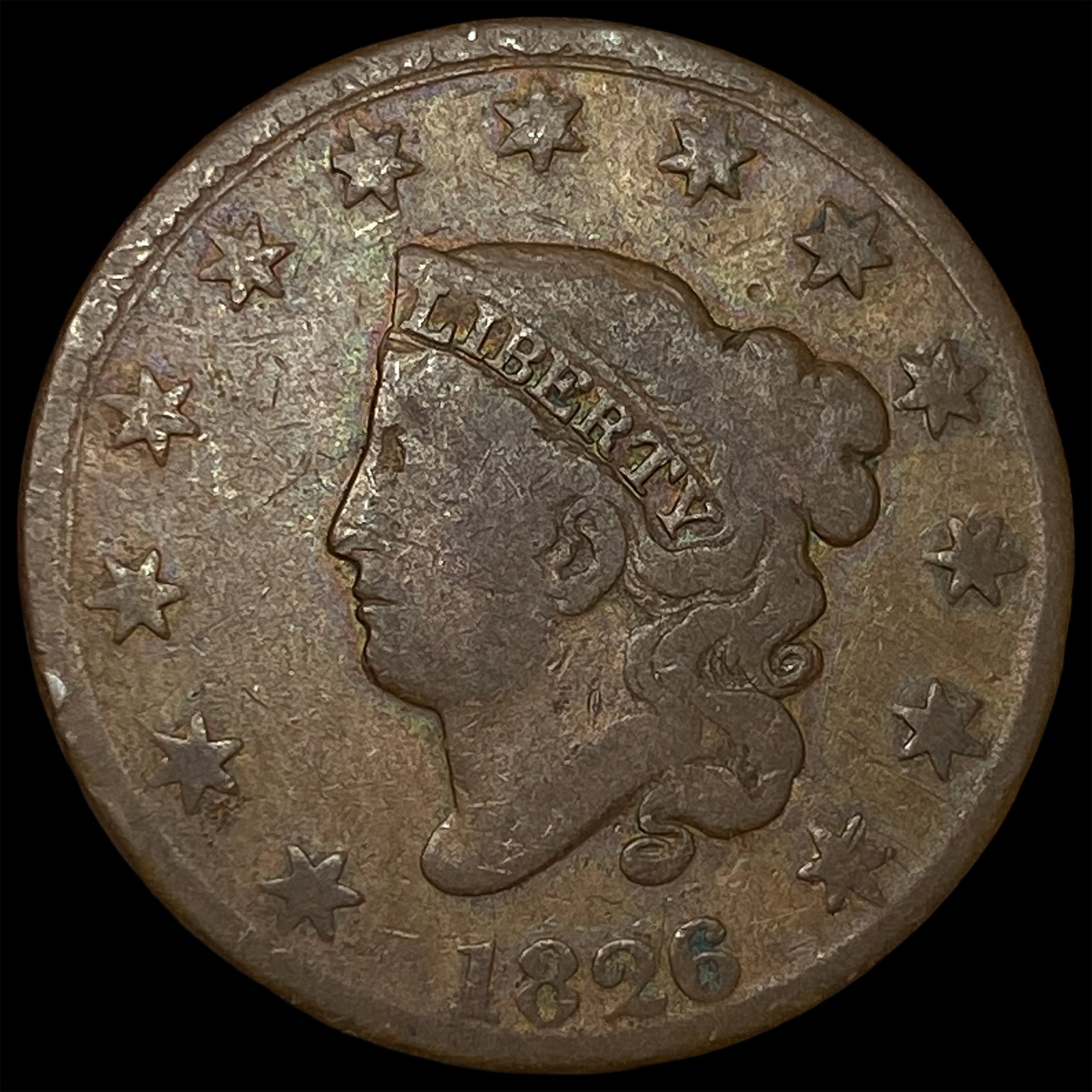 1826 Coronet Head Large Cent NICELY CIRCULATED: 1826 Coronet Head Large Cent NICELY CIRCULATED