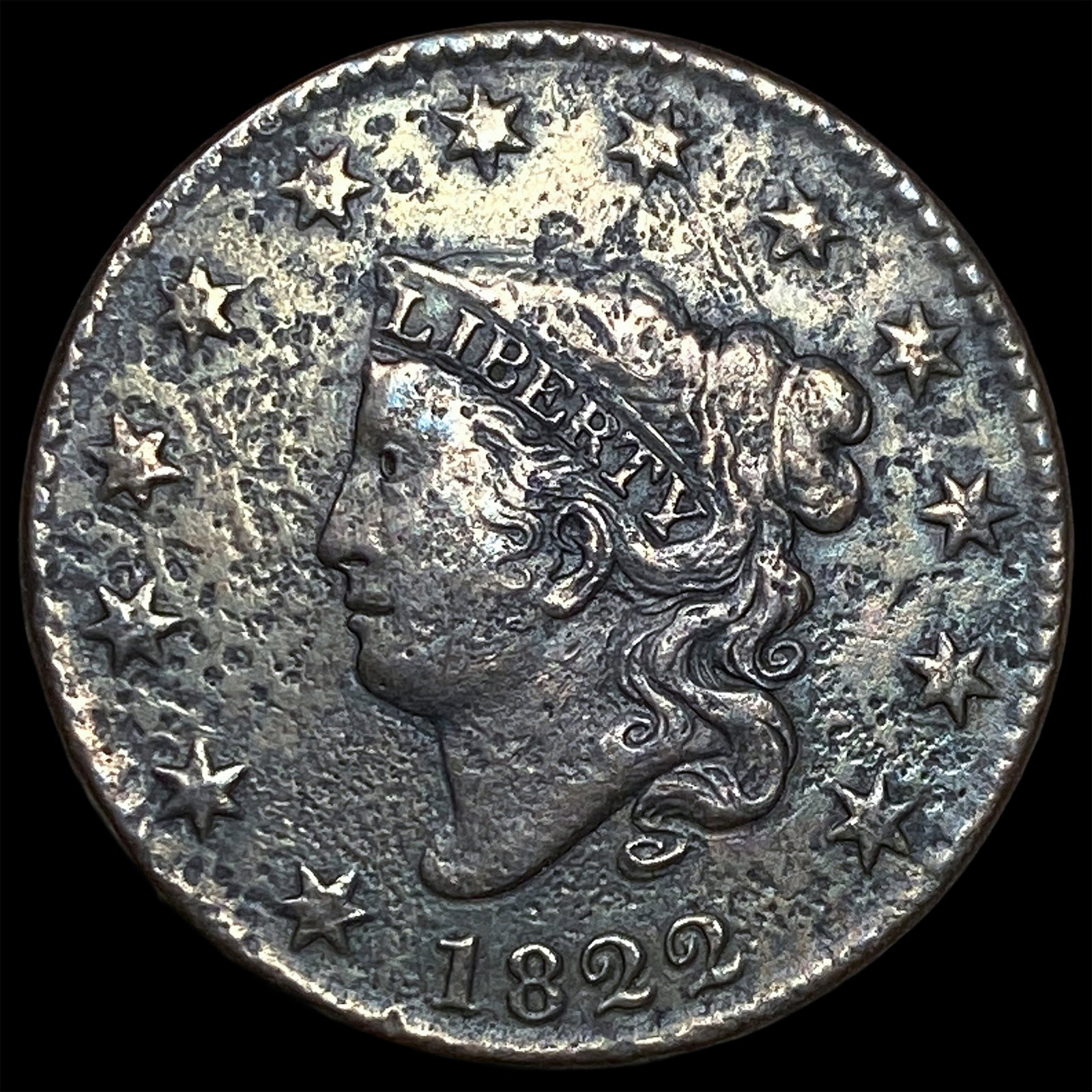 1822 Coronet Large Cent HIGH GRADE: 1822 Coronet Large Cent HIGH GRADE