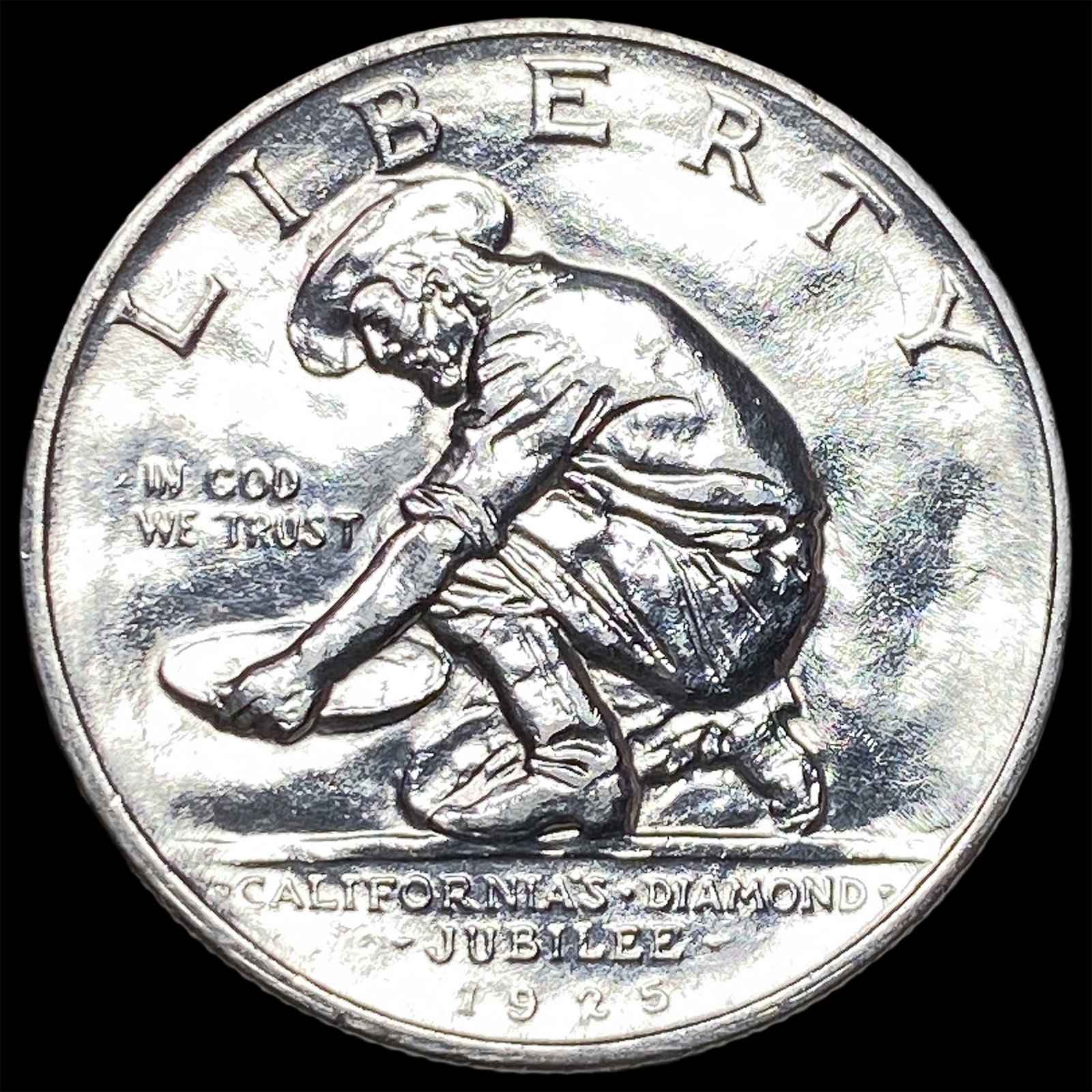 1925-S Silver California Jubilee Half Dollar CLOSELY UNCIRCULATED: 1925-S Silver California Jubilee Half Dollar CLOSELY UNCIRCULATED