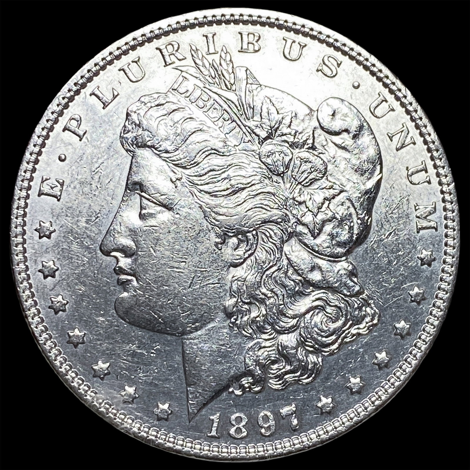 1897 Morgan Silver Dollar CHOICE AU: 1897 Morgan Silver Dollar CHOICE AU