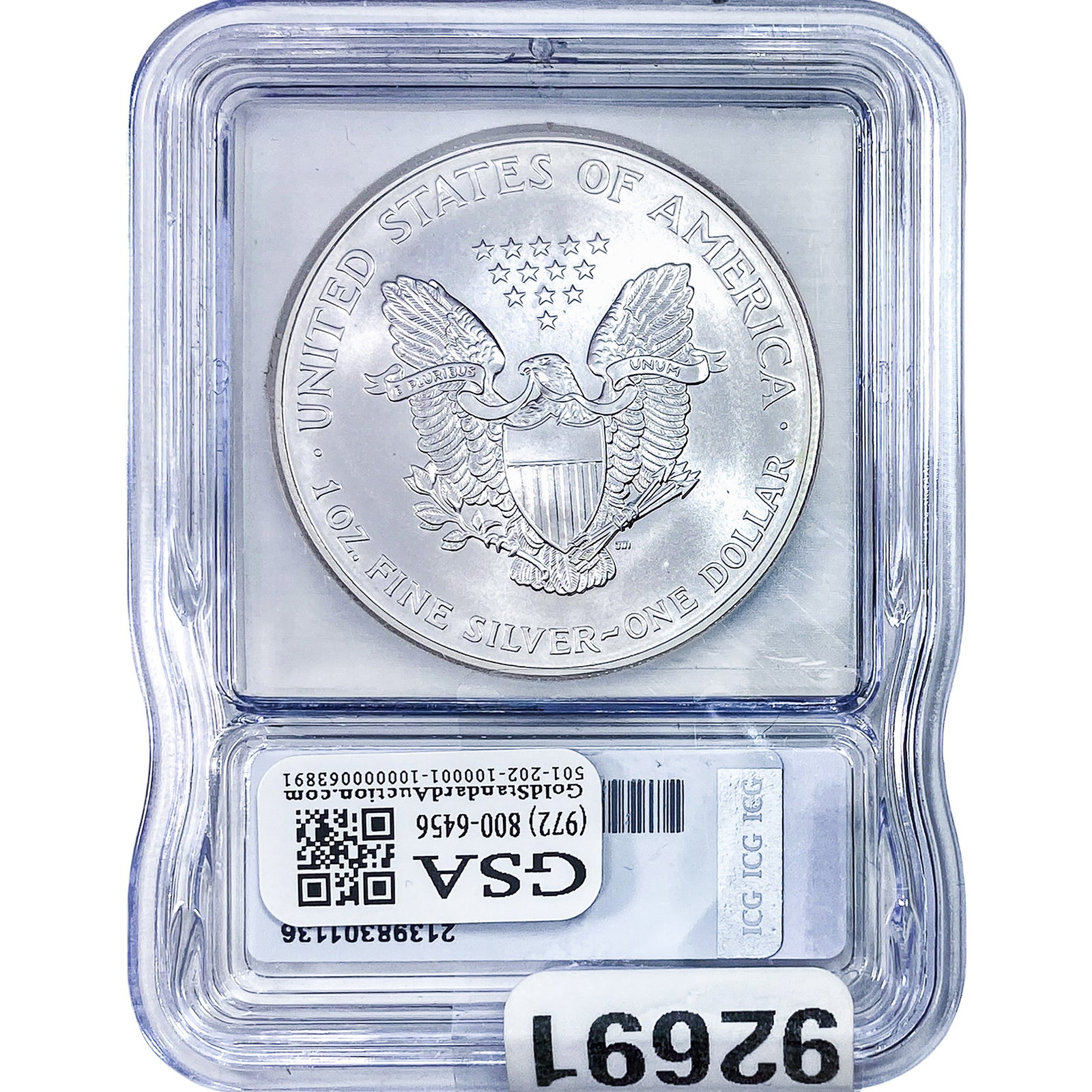 1999 Silver Eagle ICG MS69+ - 2