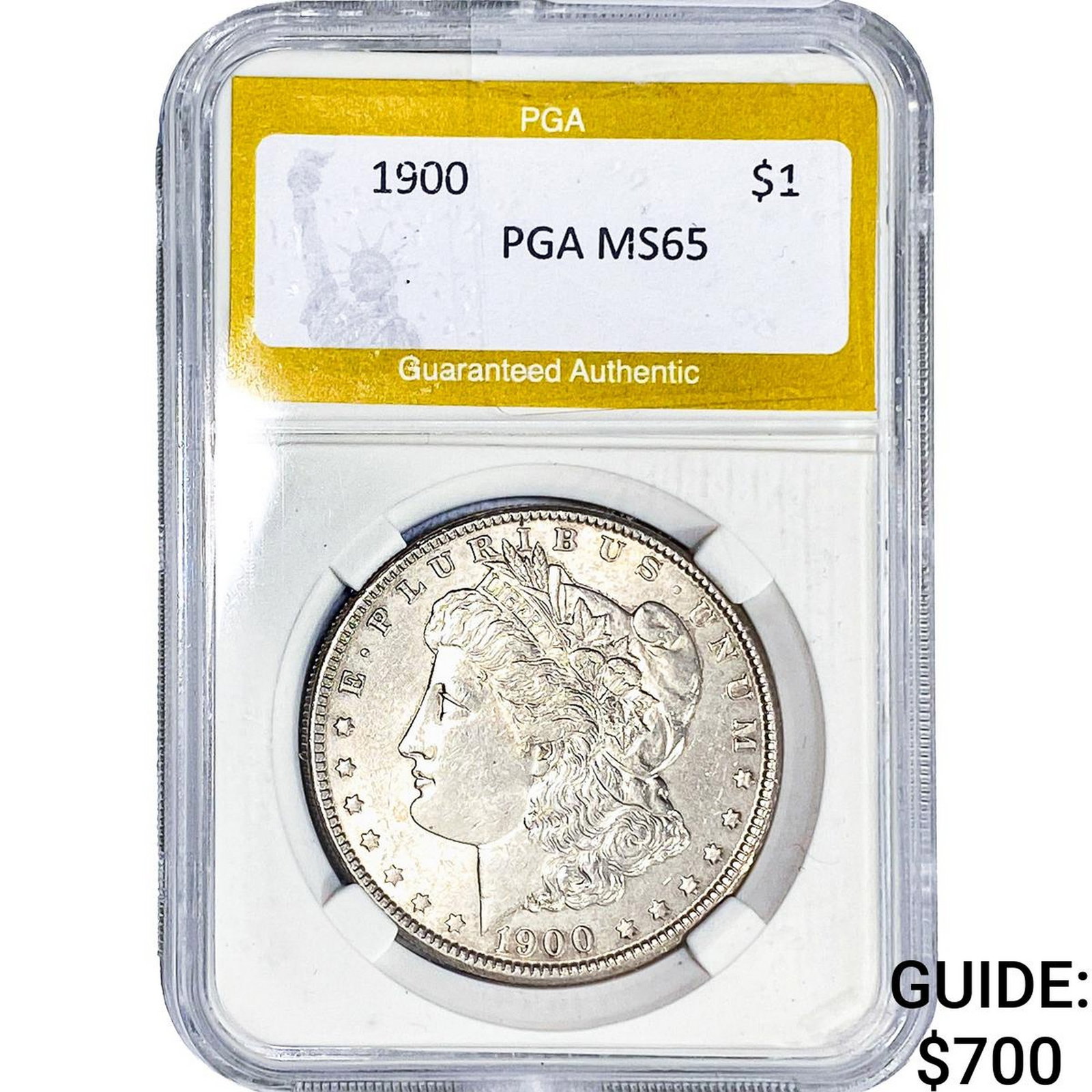 1900 Morgan Silver Dollar PGA MS65: 1900 Morgan Silver Dollar PGA MS65
