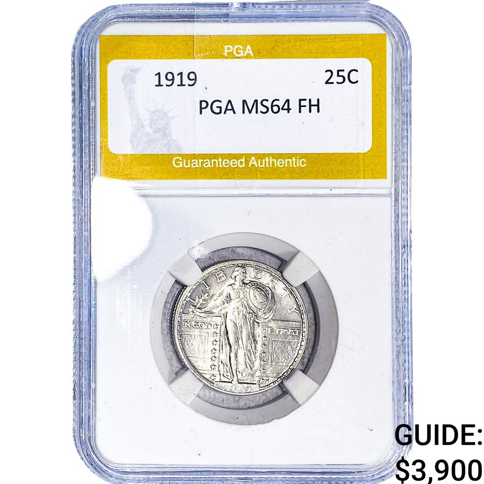 1919 Standing Liberty Quarter PGA MS64 FH: 1919 Standing Liberty Quarter PGA MS64 FH