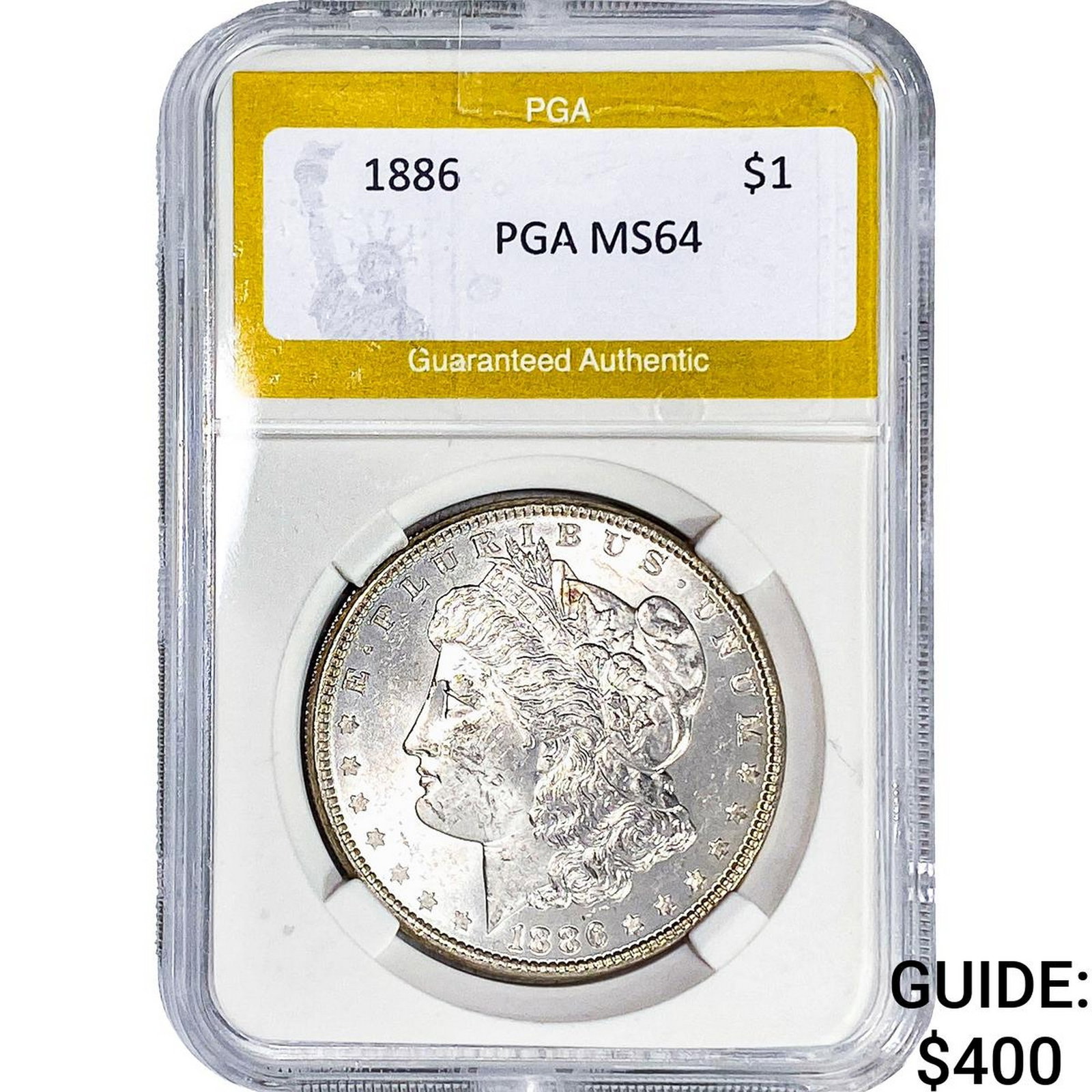 1886 Morgan Silver Dollar PGA MS64: 1886 Morgan Silver Dollar PGA MS64