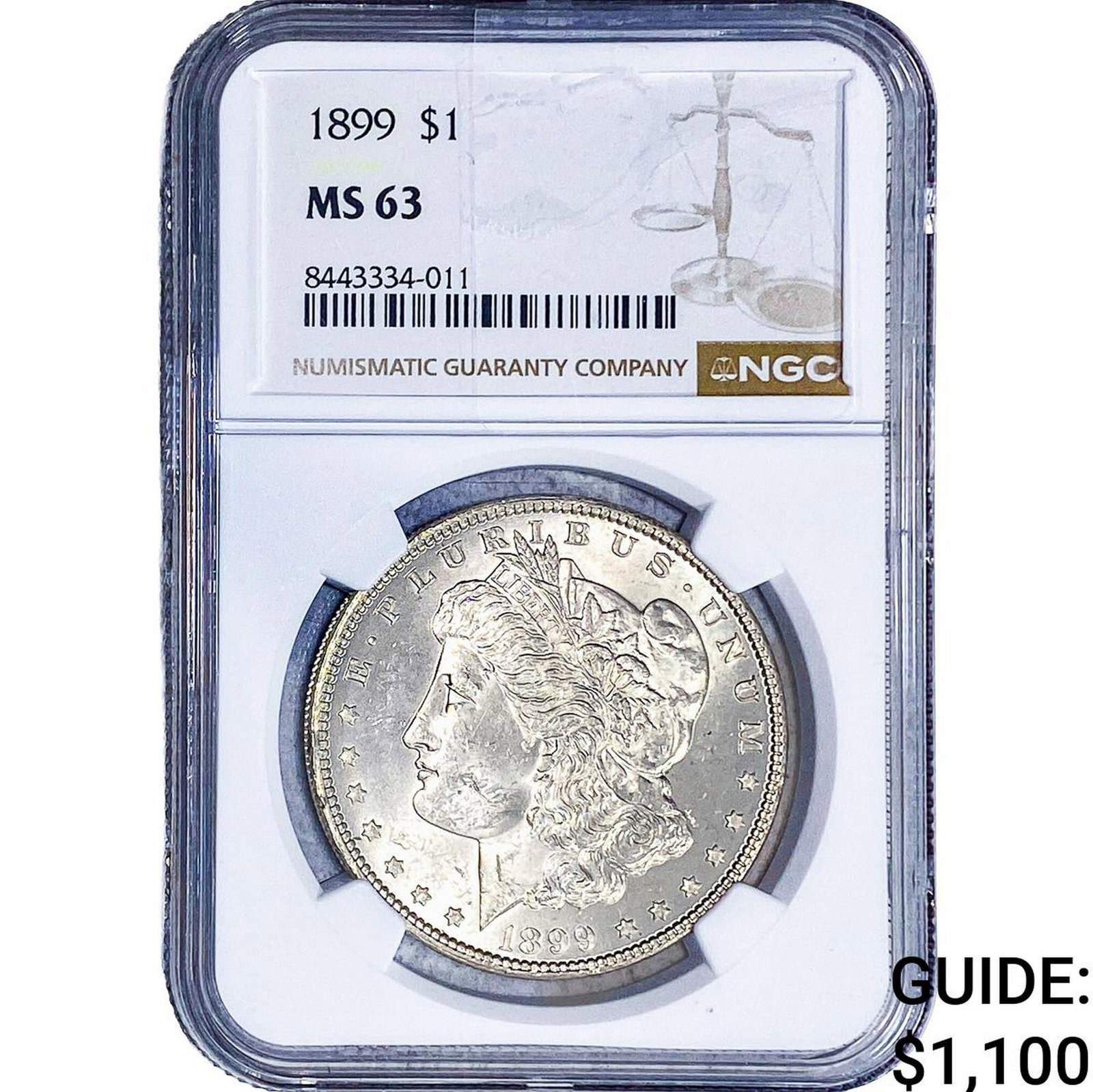1899 Morgan Silver Dollar NGC MS63: 1899 Morgan Silver Dollar NGC MS63
