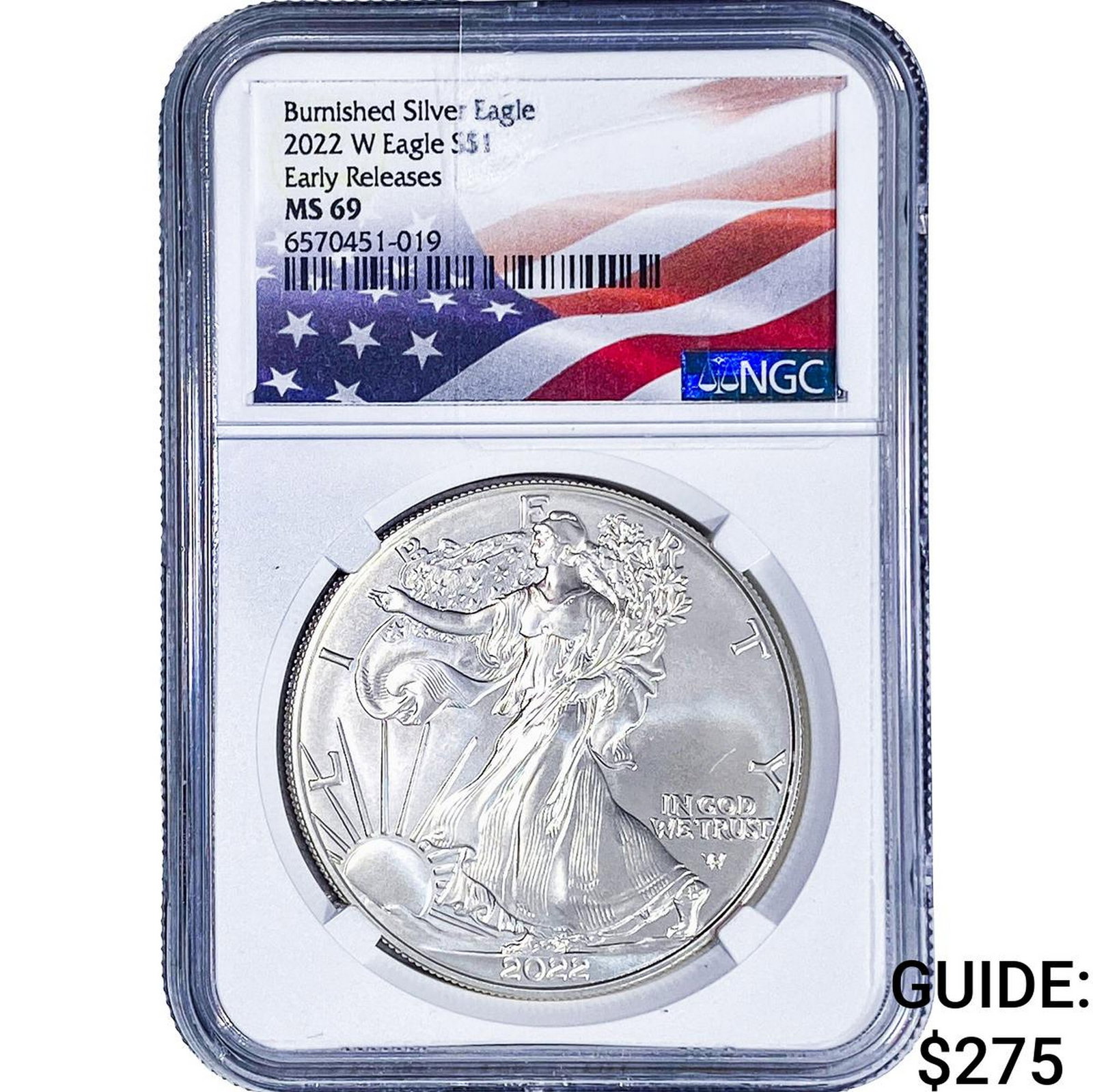 2022-W Silver Eagle NGC MS69 Burnished: 2022-W Silver Eagle NGC MS69 Burnished