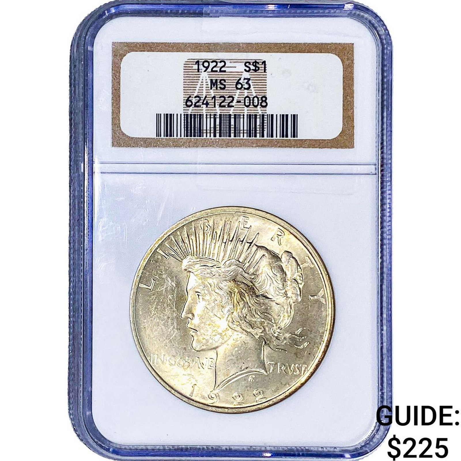 1922 Silver Peace Dollar NGC MS63 (1 of 2)
