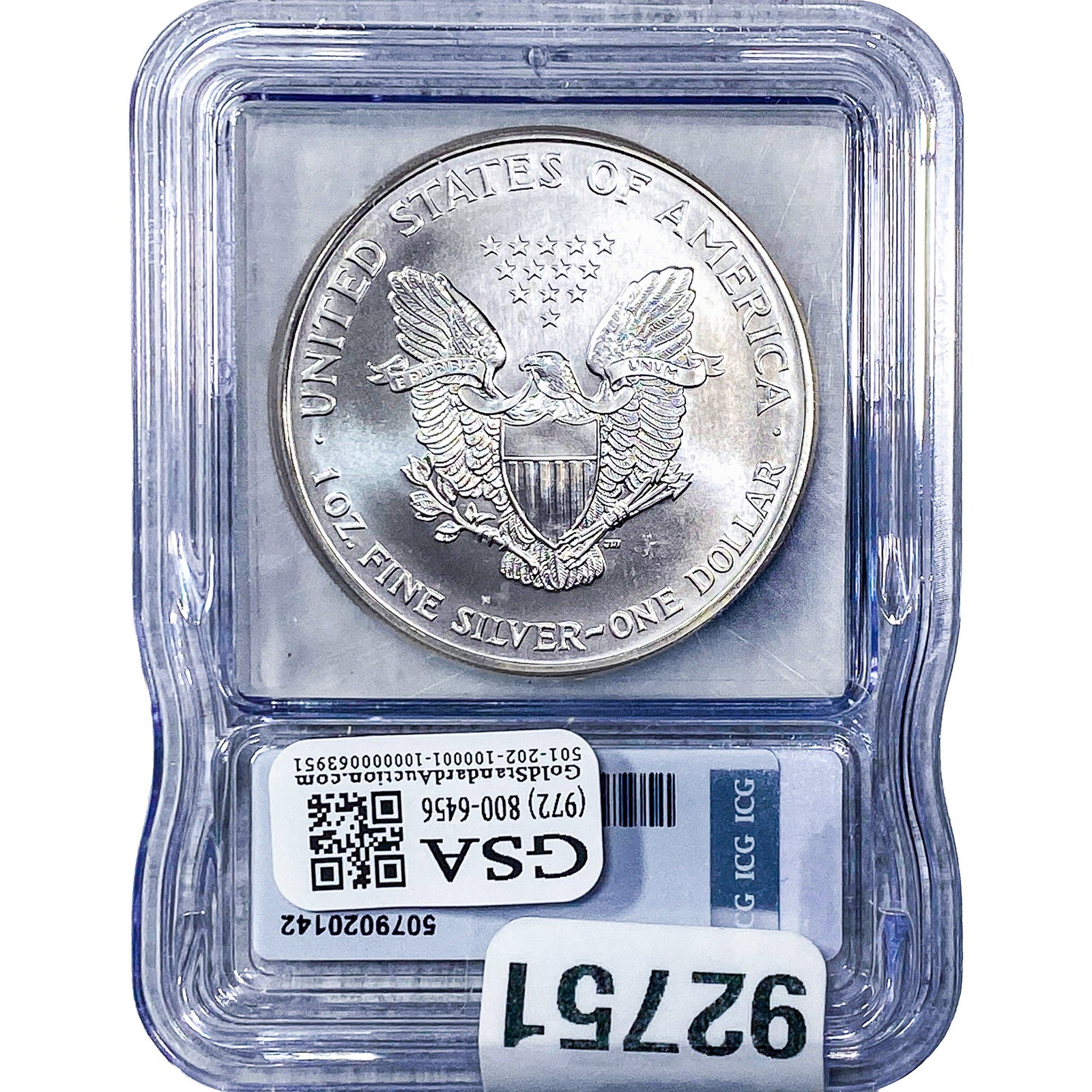 1999 Silver Eagle ICG MS69 - 2