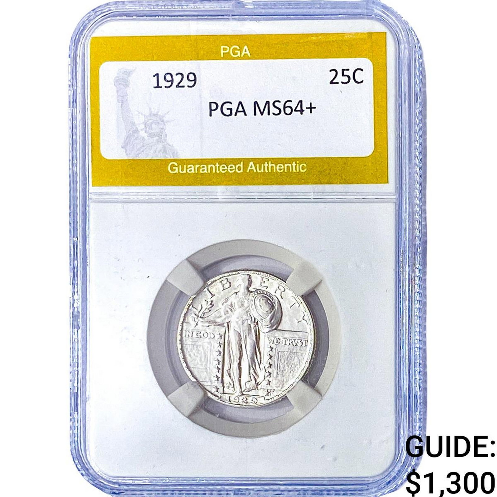 1929 Standing Liberty Quarter PGA MS64+: 1929 Standing Liberty Quarter PGA MS64+