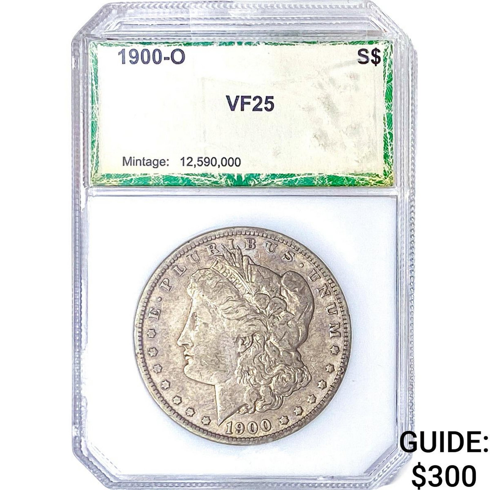 1900-O Morgan Silver Dollar PCI VF25: 1900-O Morgan Silver Dollar PCI VF25