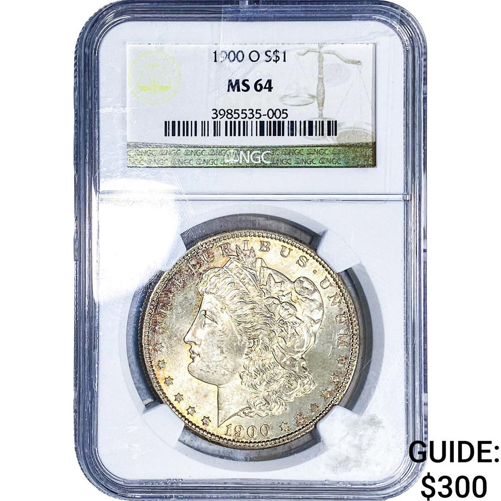 1900-O Morgan Silver Dollar NGC MS64: 1900-O Morgan Silver Dollar NGC MS64