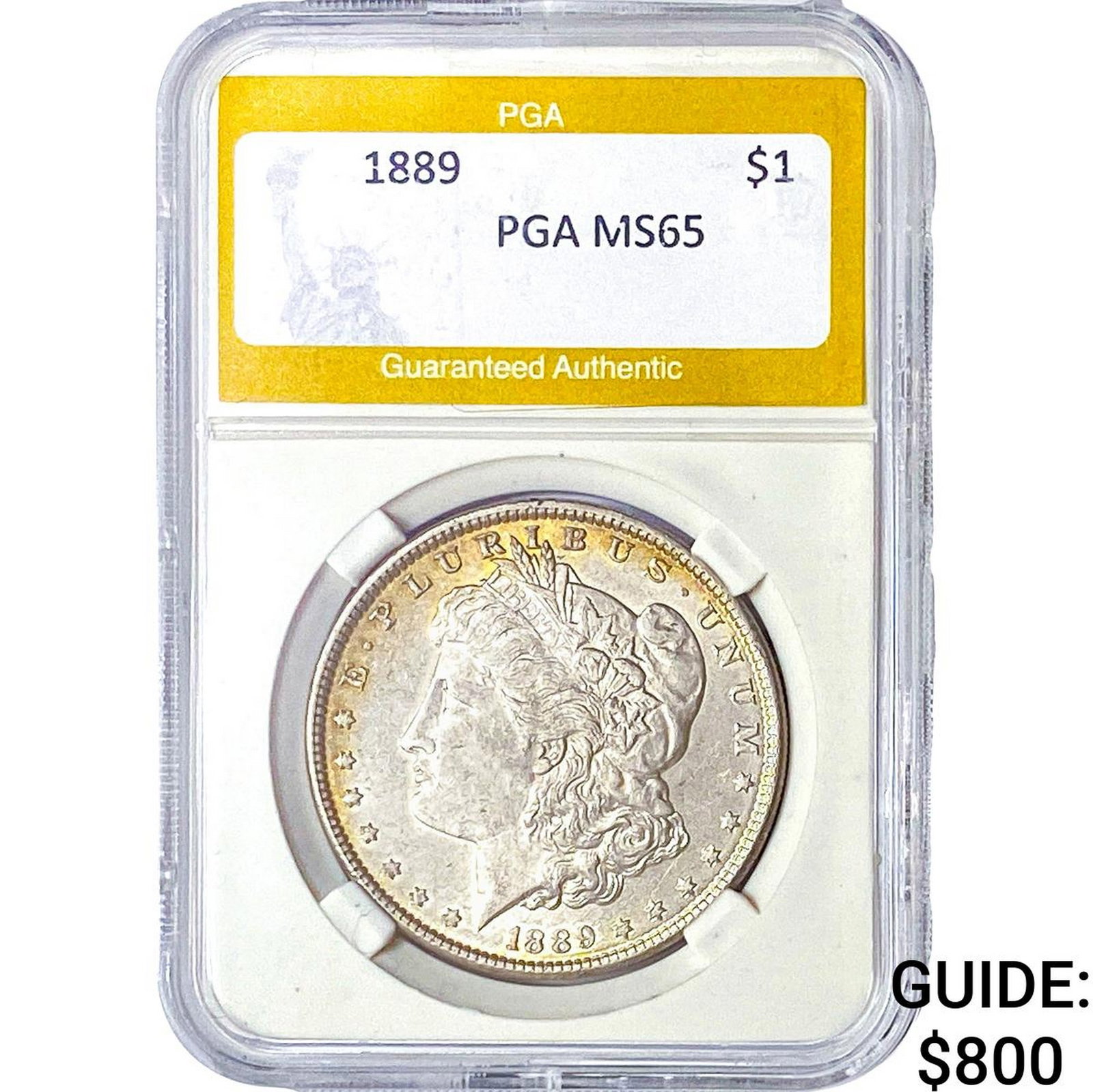 1889 Morgan Silver Dollar PGA MS65: 1889 Morgan Silver Dollar PGA MS65