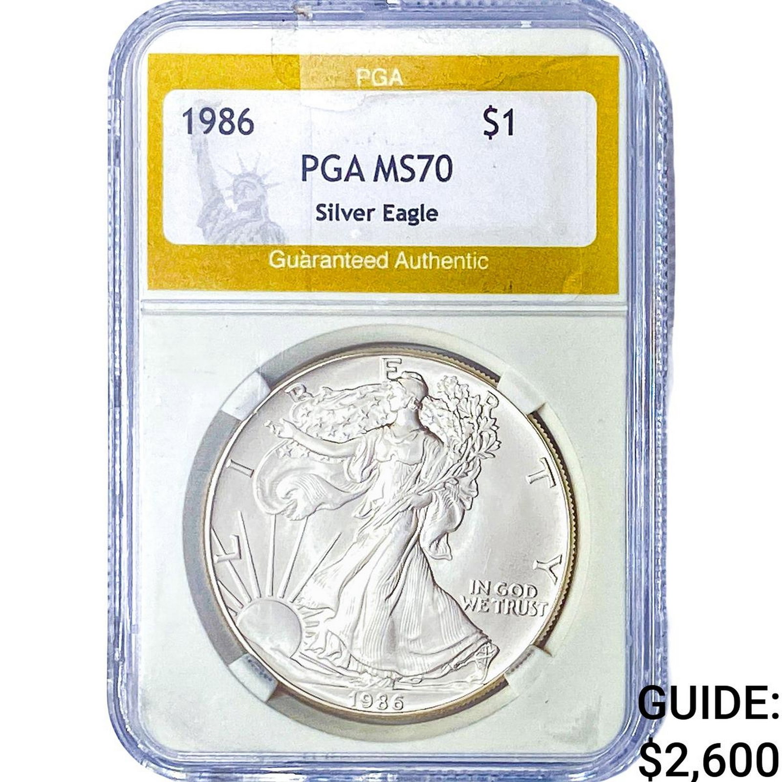 1986 Silver Eagle PGA MS70: 1986 Silver Eagle PGA MS70