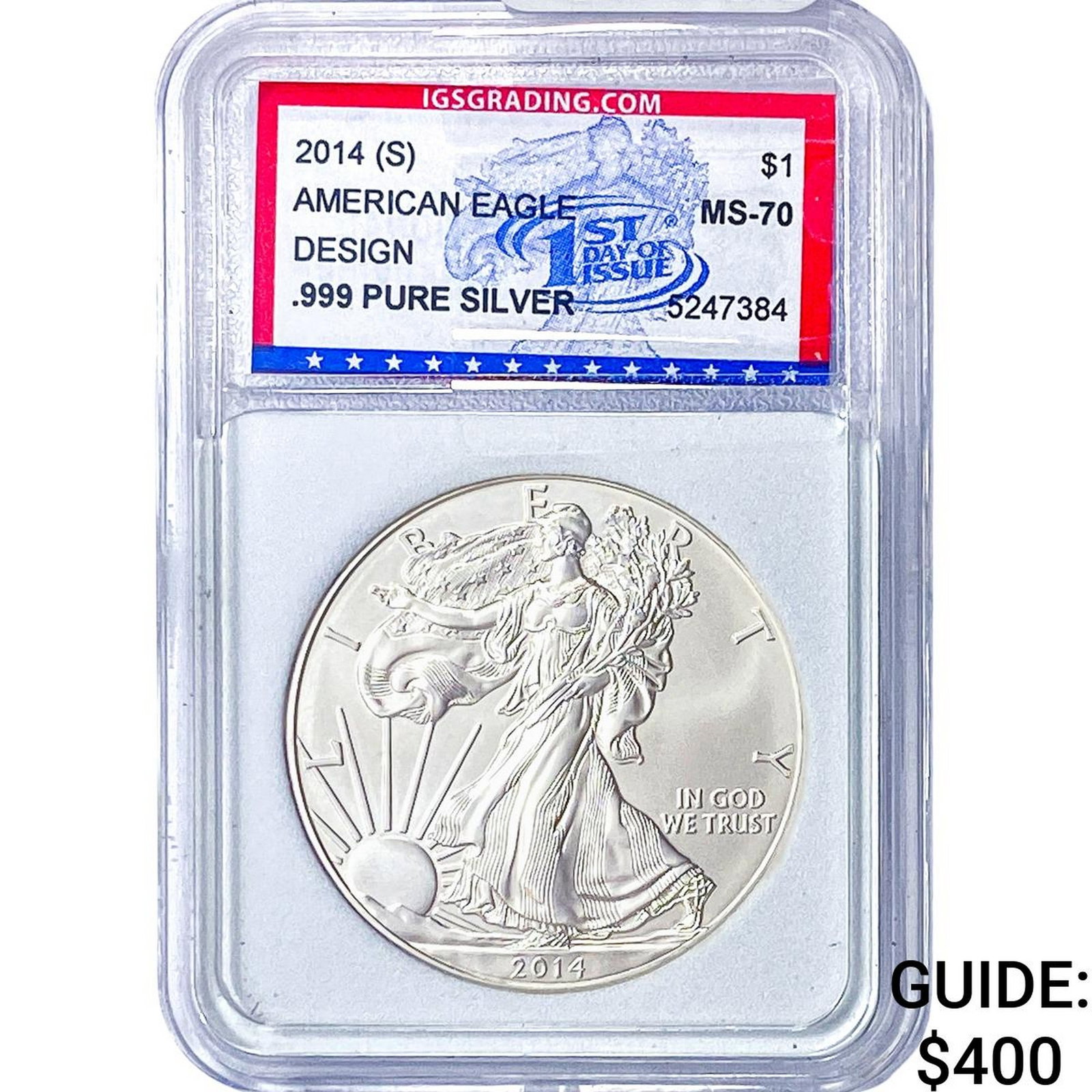2014-S Silver Eagle PGA MS70: 2014-S Silver Eagle PGA MS70