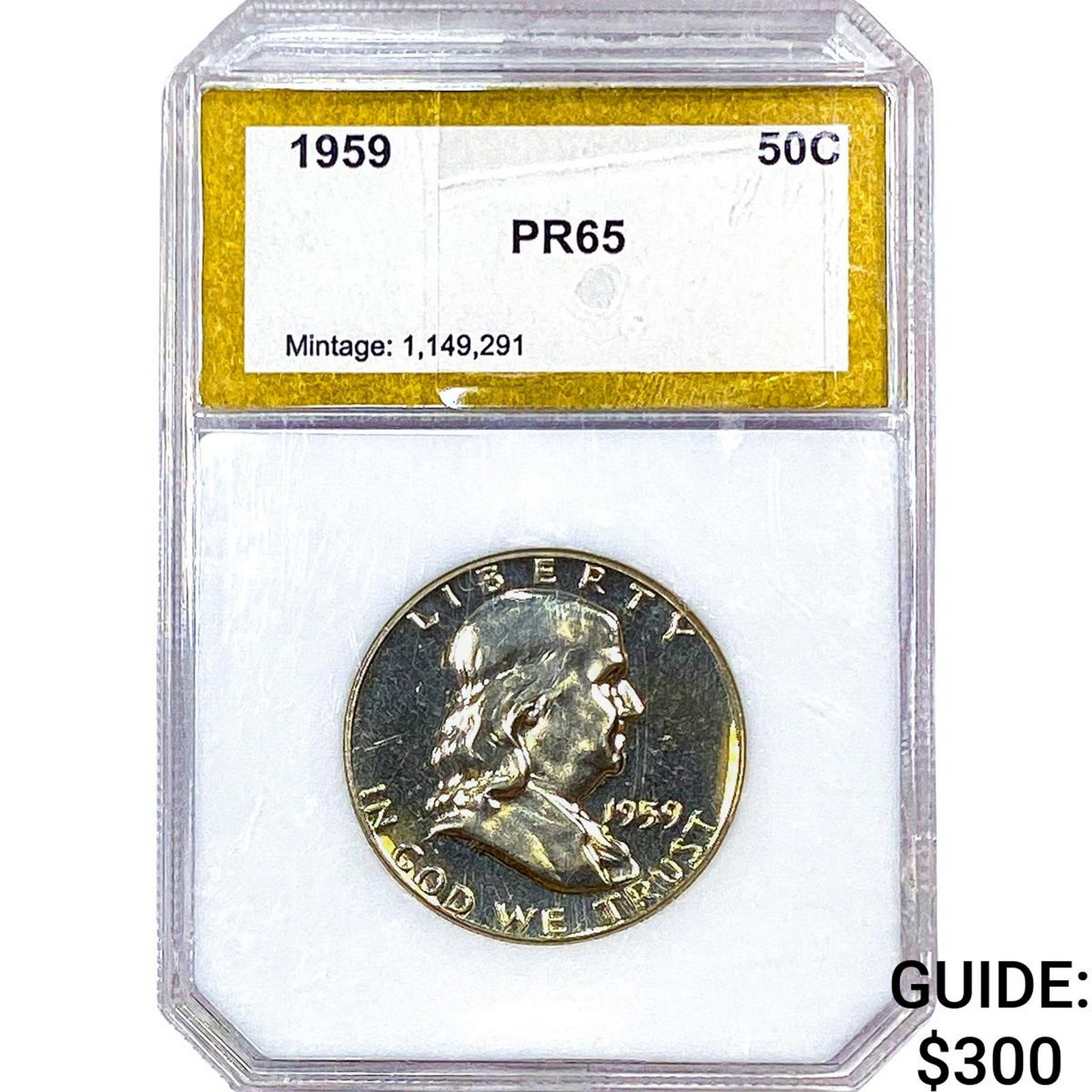 1959 Franklin Half Dollar PCI PR65: 1959 Franklin Half Dollar PCI PR65