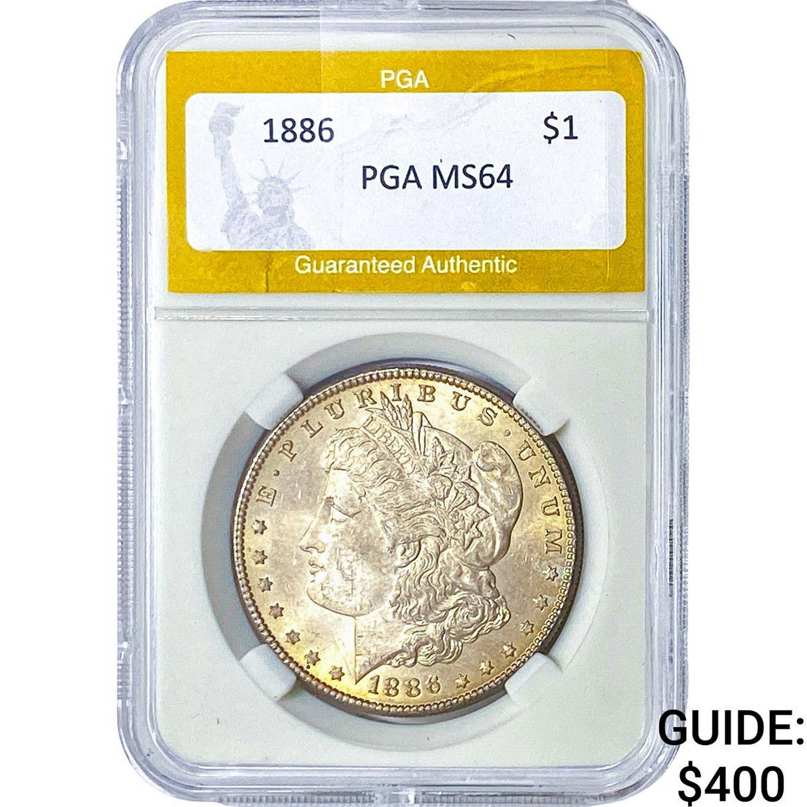 1886 Morgan Silver Dollar PGA MS64: 1886 Morgan Silver Dollar PGA MS64