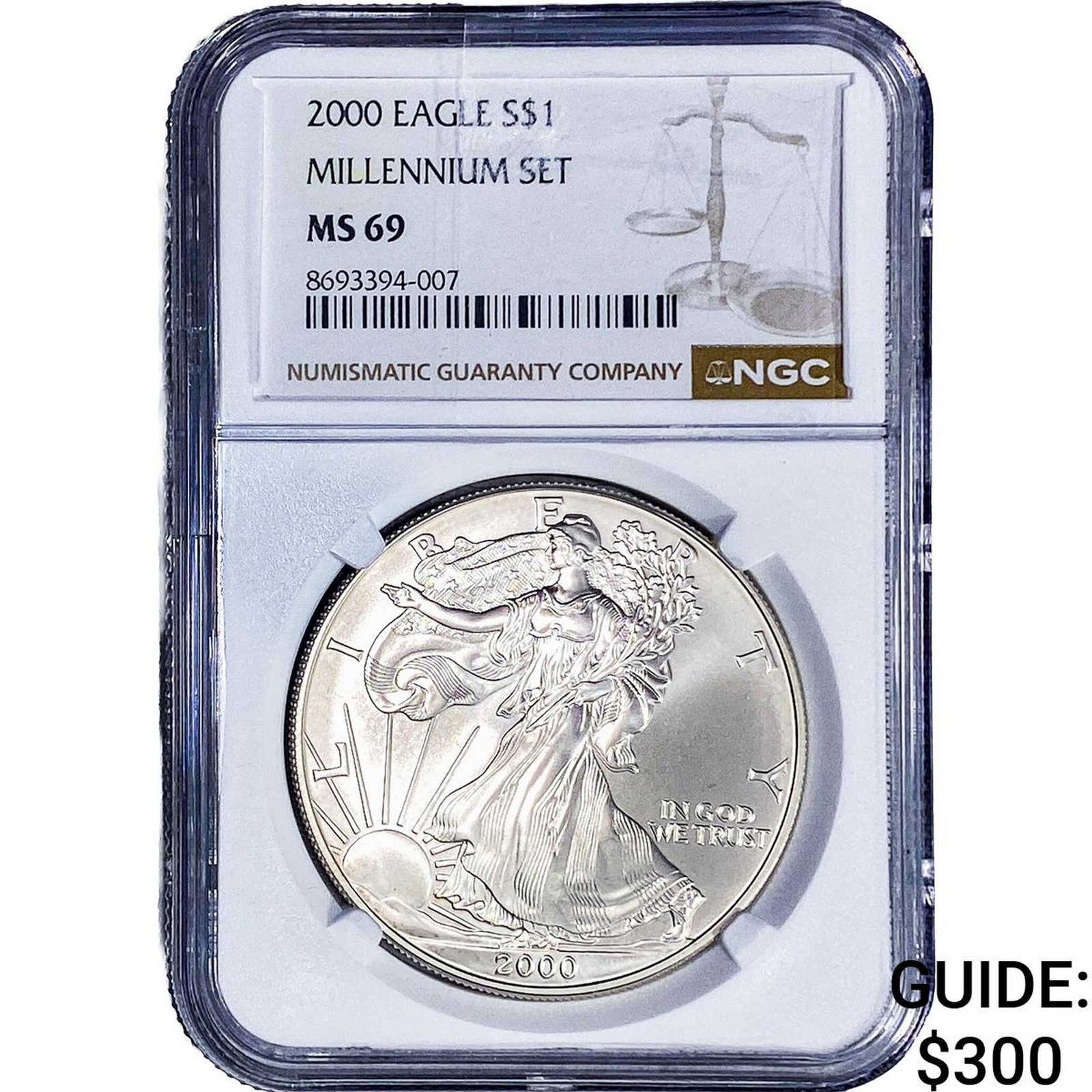 2000 Silver Eagle NGC MS69 Millennium Set (1 of 2)