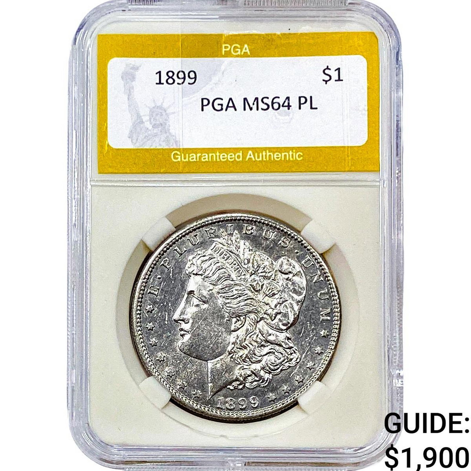 1899 Morgan Silver Dollar PGA MS64 PL: 1899 Morgan Silver Dollar PGA MS64 PL