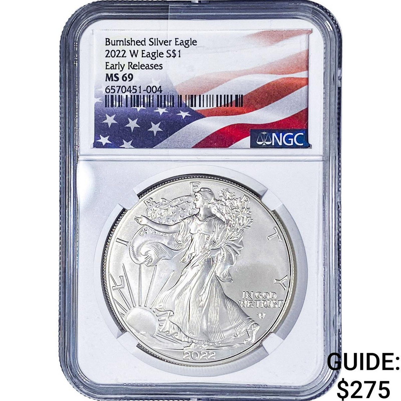 2022-W Silver Eagle NGC MS69 Burnished: 2022-W Silver Eagle NGC MS69 Burnished