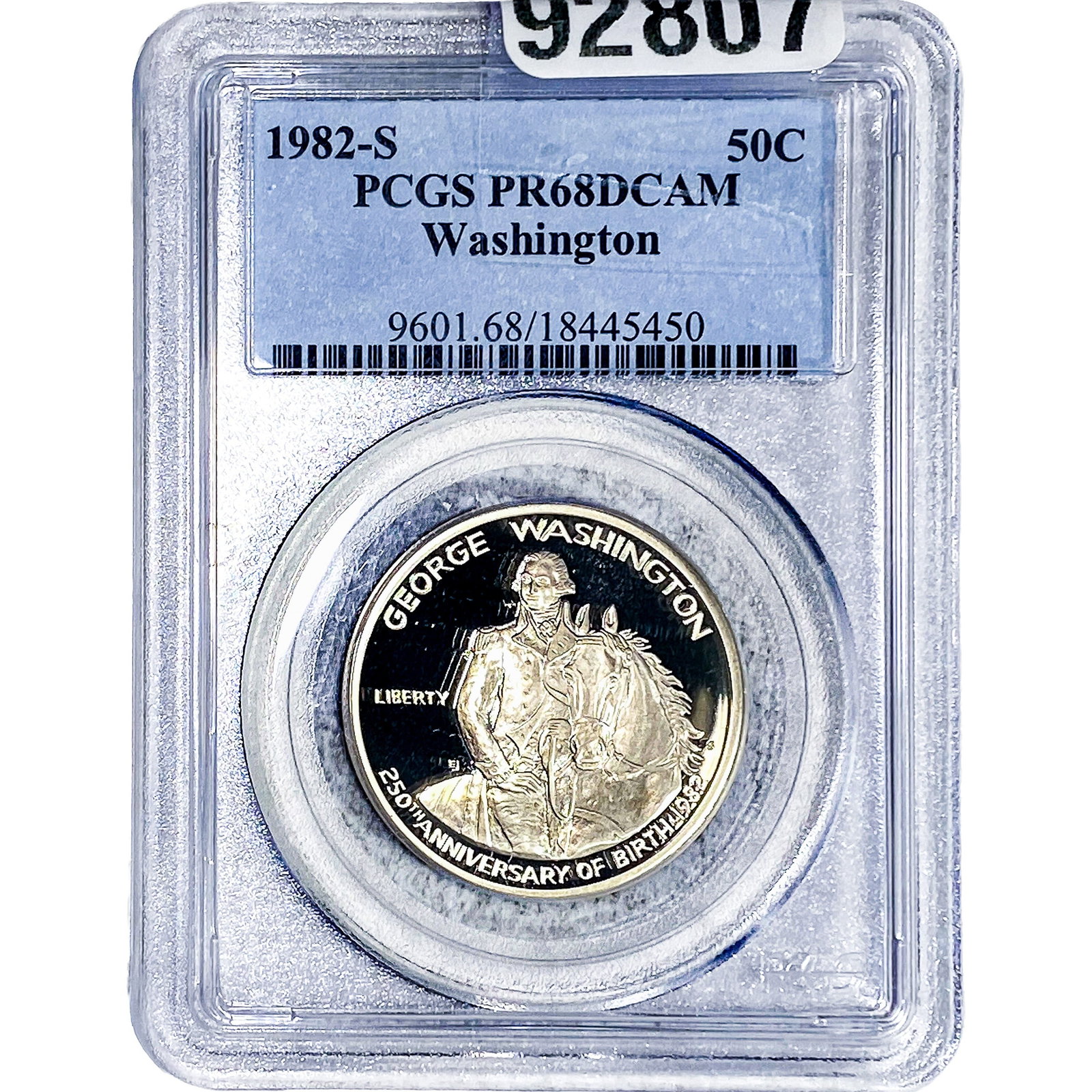 1982-S George Washington 250th Birthday Silver 50C PCGS PR68 DCAM: 1982-S George Washington 250th Birthday Silver 50C PCGS PR68 DCAM