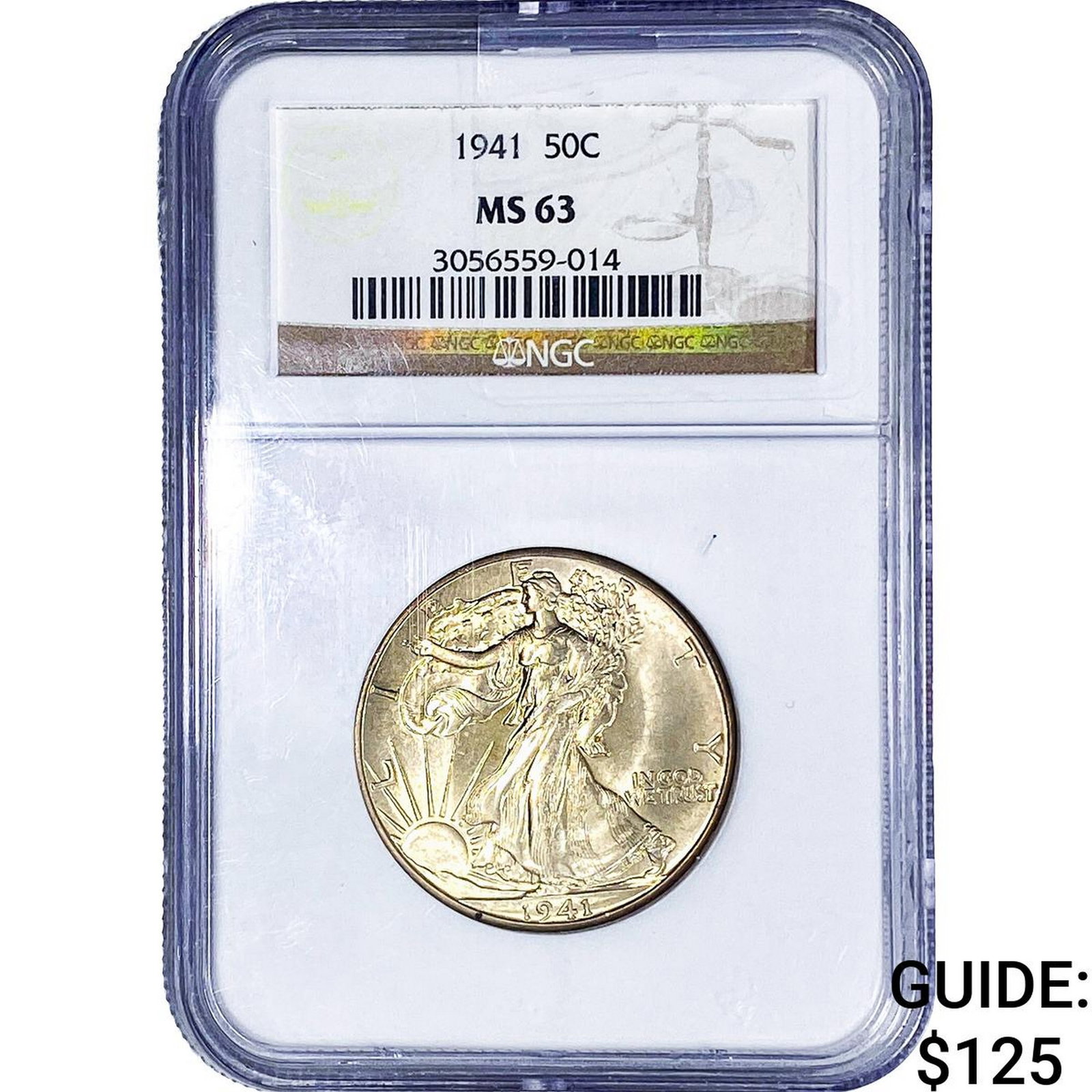 1941 Walking Liberty Half Dollar NGC MS63: 1941 Walking Liberty Half Dollar NGC MS63